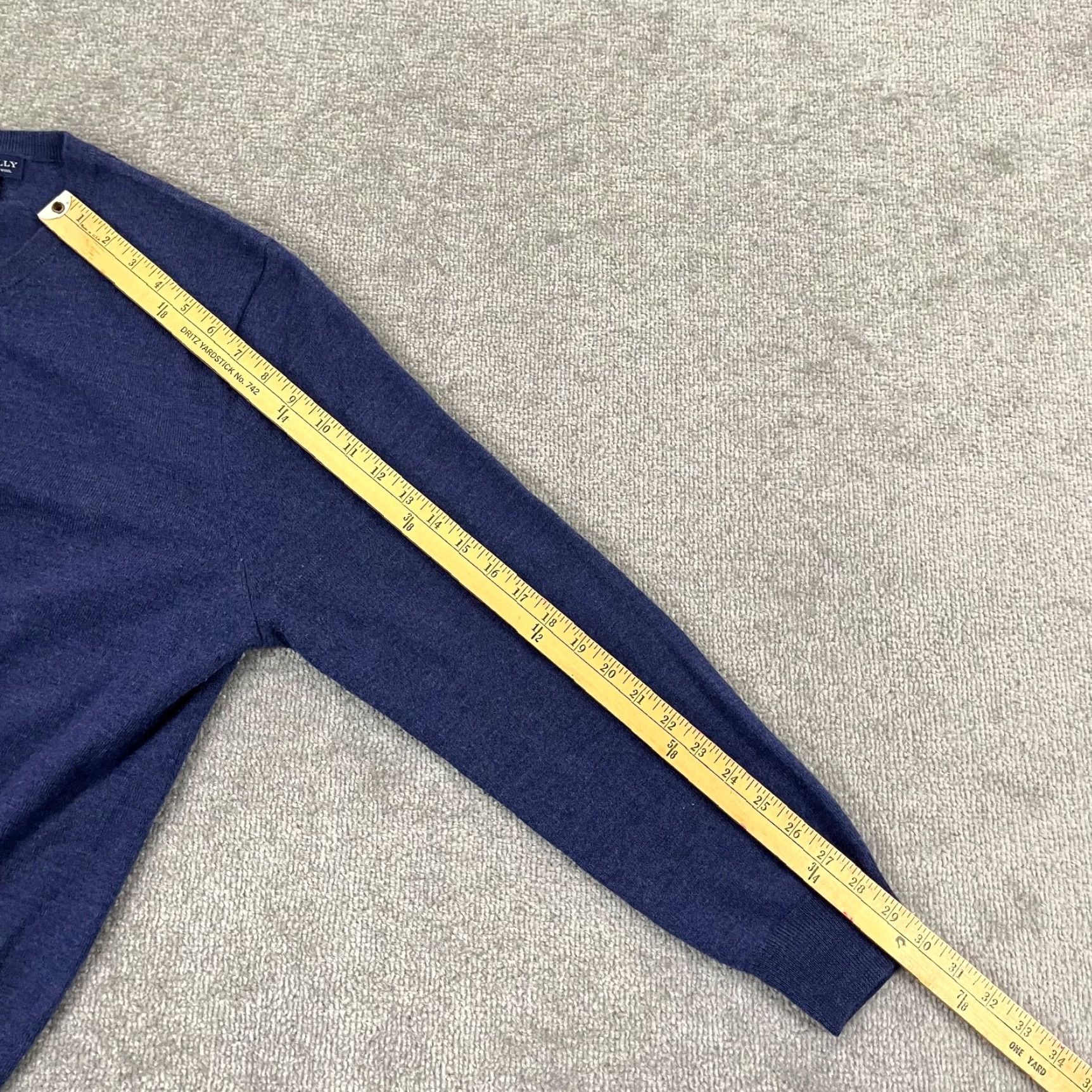 Vintage ALLEN SOLLY Sweater Mens XL Blue 100% Merino Wool Lightweight Pullover Size US XL / EU 56 / 4 - 5 Thumbnail