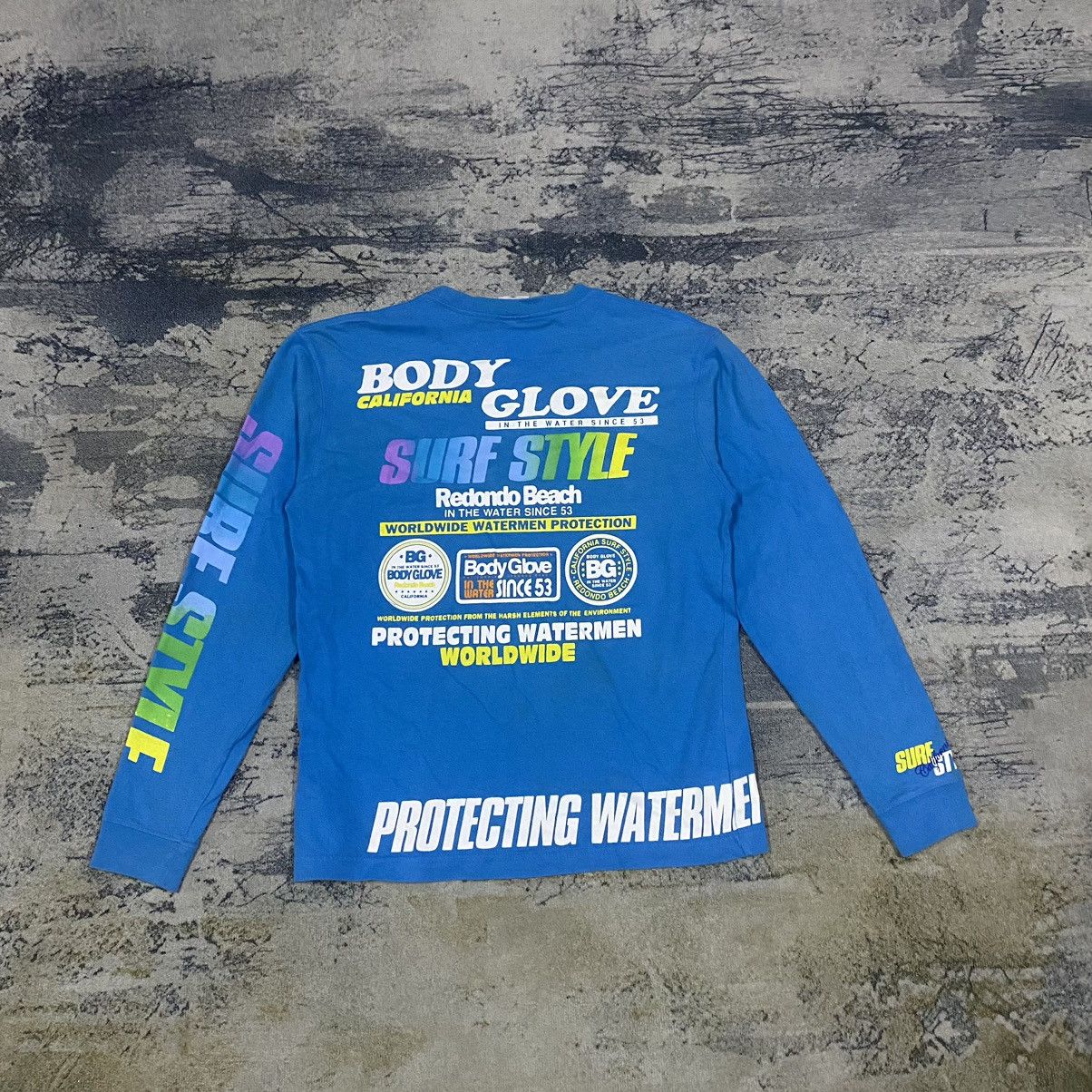 Body Glove × Vintage Vintage Body Glove Spellout All Side Long Sleeve Size US S / EU 44-46 / 1 - 8 Thumbnail