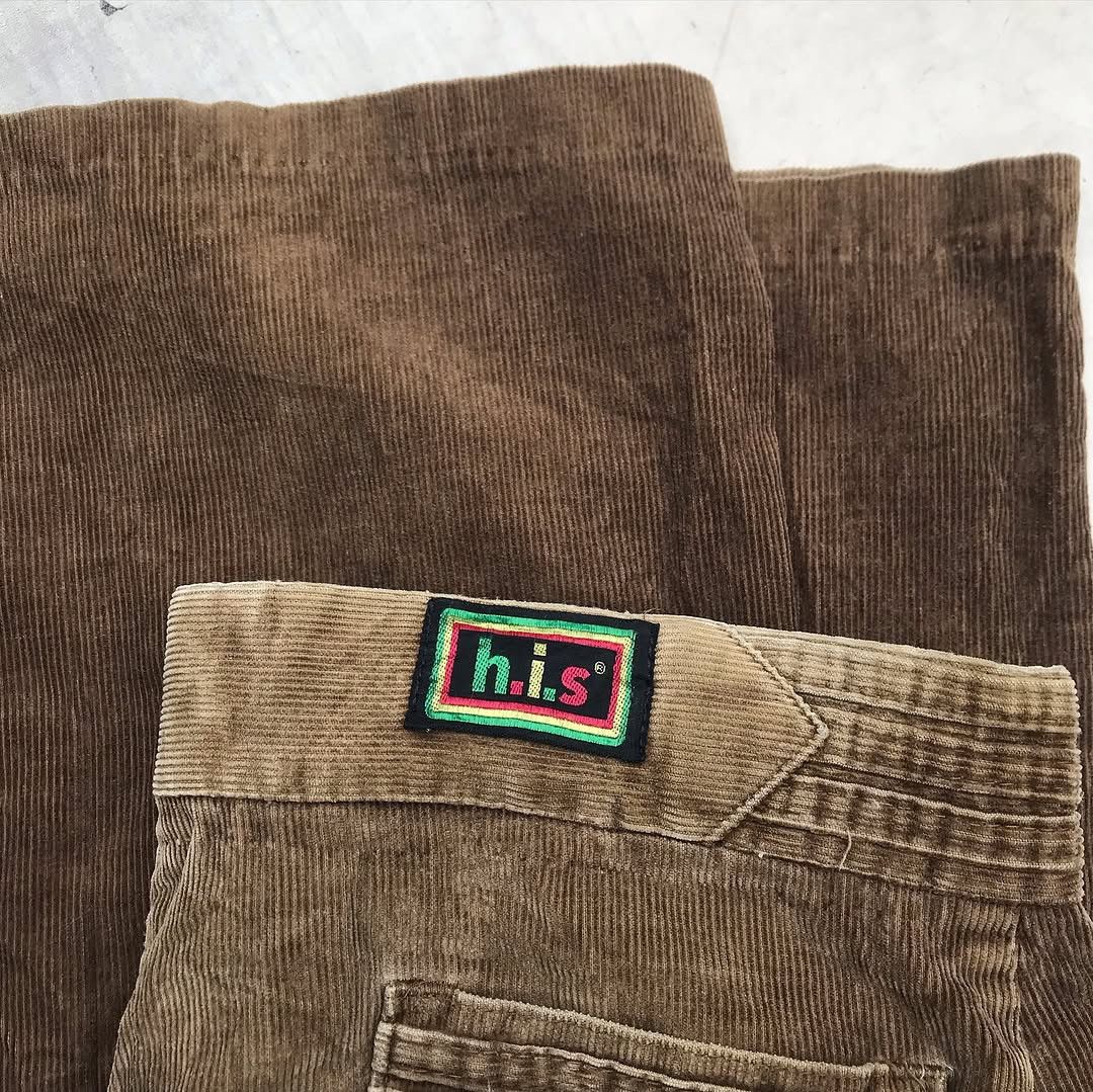 Le Grande Bleu (L.G.B.) × Vintage Vintage 60s His Clothing Brown Corduroy Trouser Pants menswe Size US 33 - 3 Thumbnail