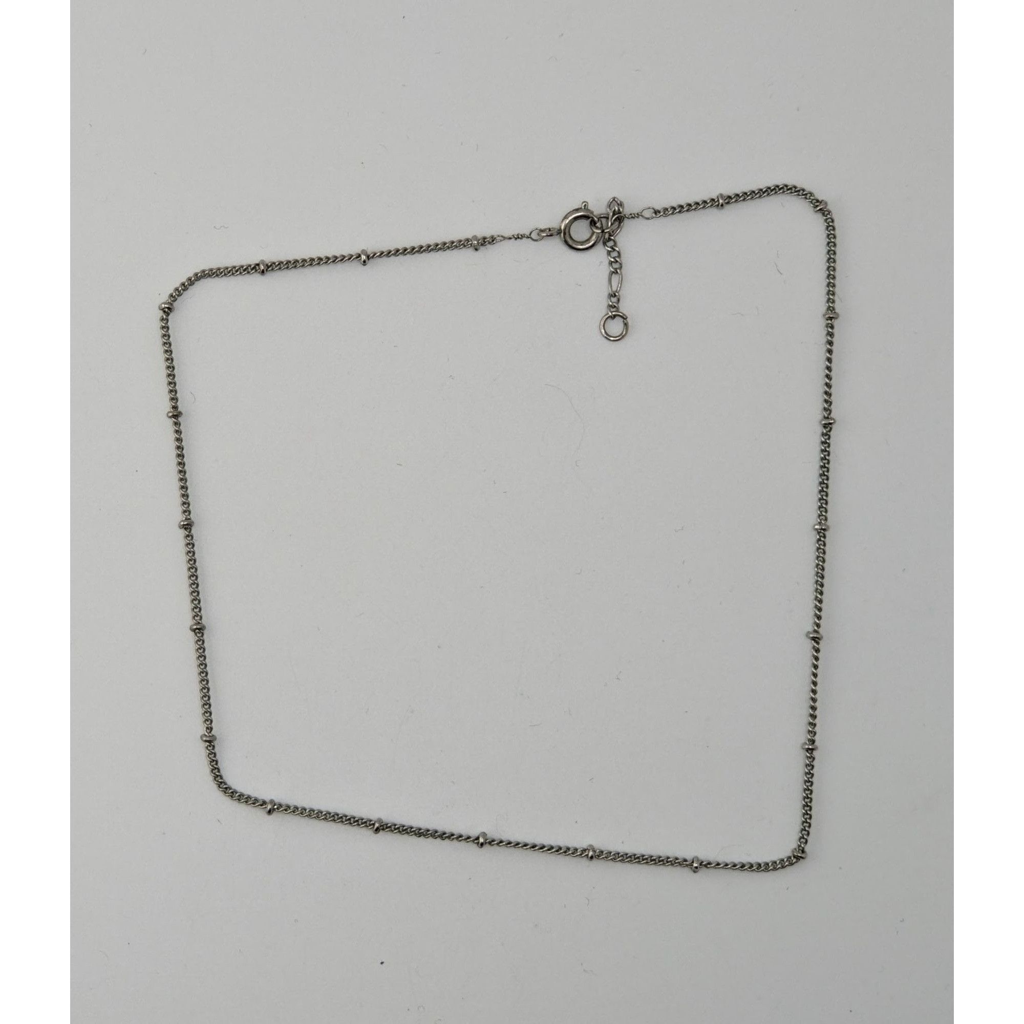 Other Delicate Minimalist Studded Silver Tone Chain Adjustable Nec Size ONE SIZE - 5 Thumbnail