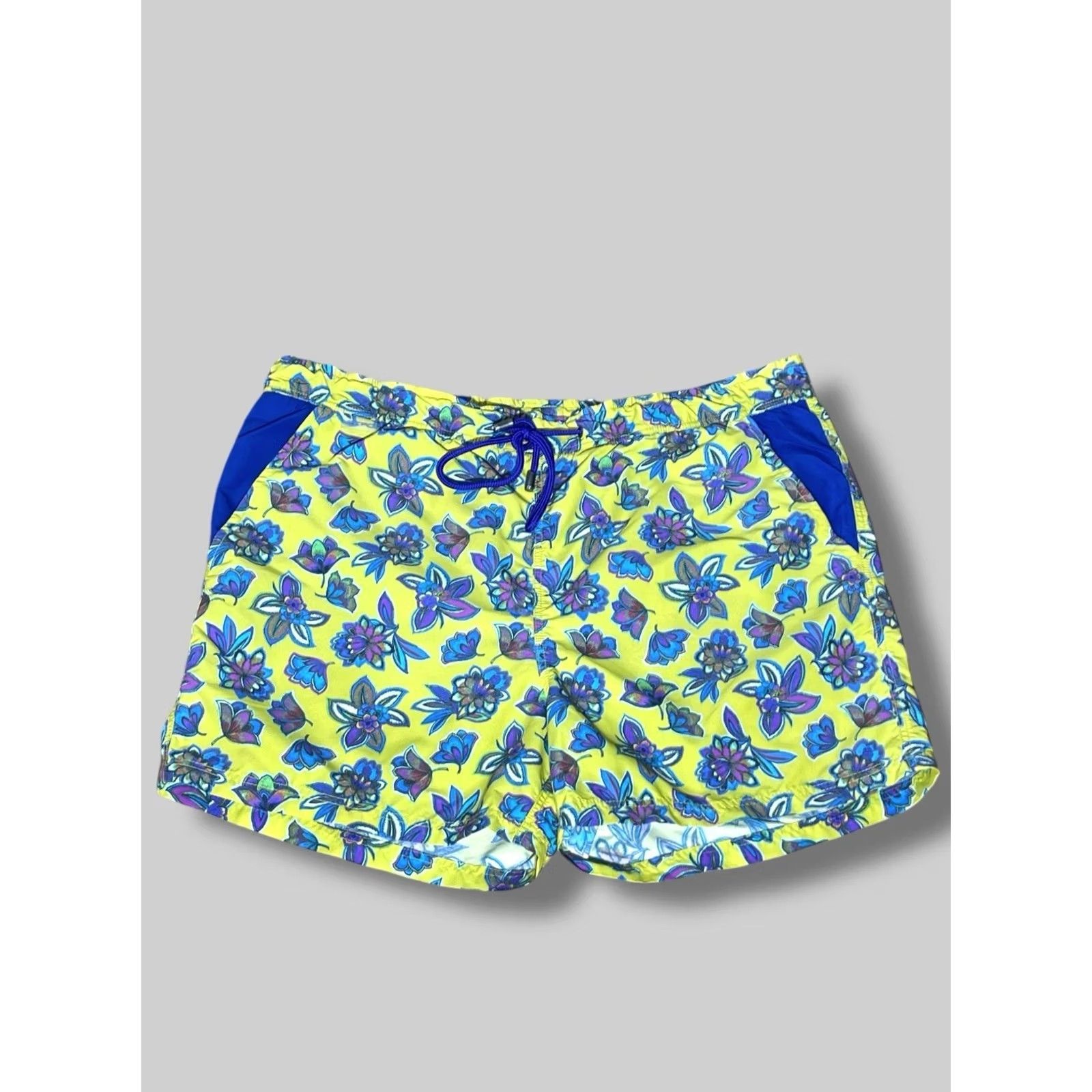 Etro Etro Men’s Floral Print Swim Shorts S Bottom Beach Multicolor Nylon Drawstring Pockets 90s? Size US 29 - 2 Thumbnail