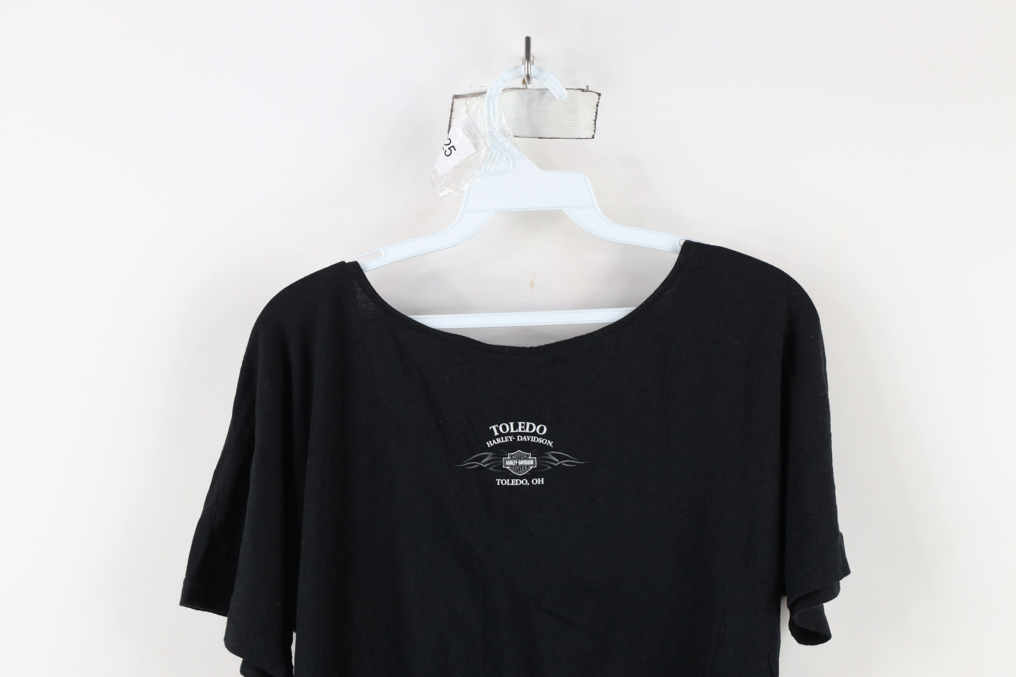 Harley Davidson × Vintage Vintage Y2K Harley Davidson Tribal Scoop Neck T-Shirt Size L / US 10 / IT 46 - 11 Thumbnail