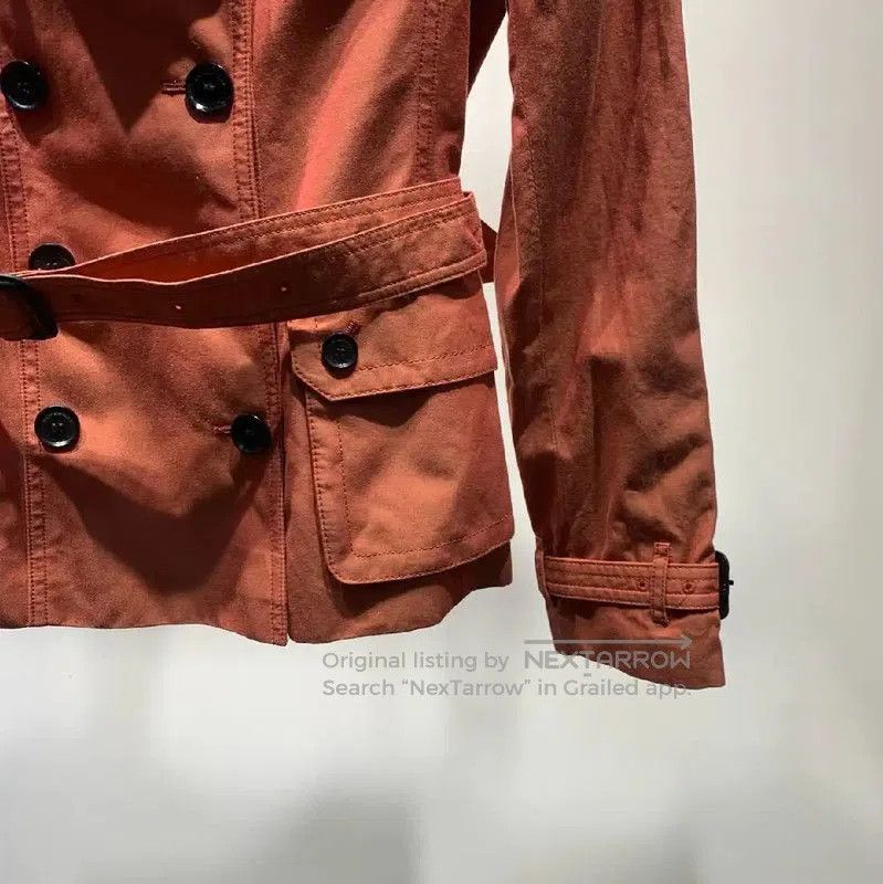 Burberry Burberry Women's Orange Cotton Trench Coat. Size XXS / US 00 / IT 34 - 6 Thumbnail