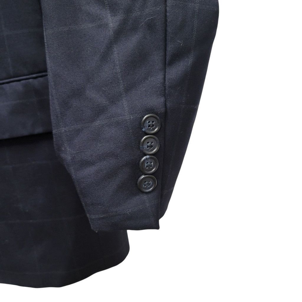 Burberry Burberry Men Navy Plaid 2-Button Center Vent Sport Coat 42R Size 42R - 5 Thumbnail