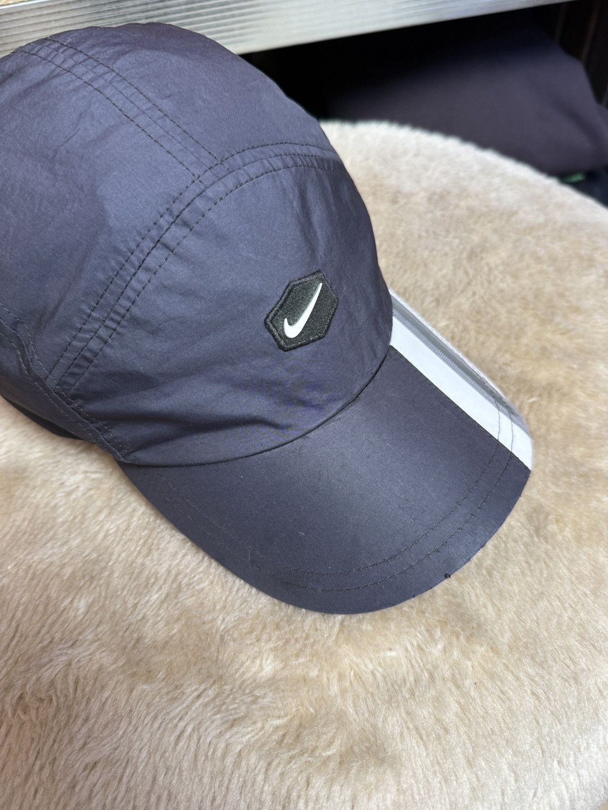 Nike Vintage Nike Nylon Y2K Drill 5 Panel Logo Cap/Hat Size ONE SIZE - 6 Thumbnail