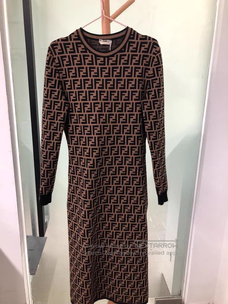 Fendi Fendi All-over printed dress Size S / US 4 / IT 40 - 1 Thumbnail