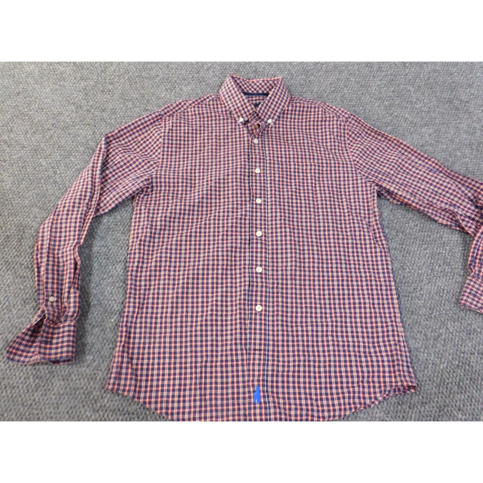 johnnie-O johnnie-O Shirt Medium Red Button Up Mens Logo Cali Casual Surf Plaid Size US M / EU 48-50 / 2 - 3 Thumbnail
