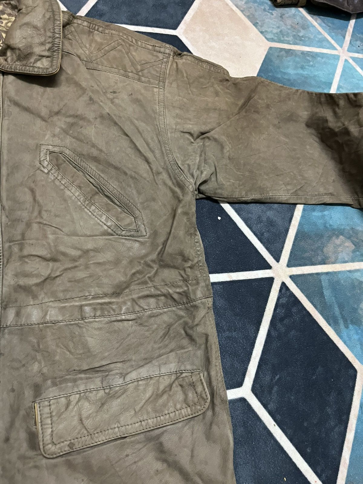 Vera Pelle 💥TRUE VINTAGE ITALY VERA PELLE LEATHER WITH SILK LINING Size US L / EU 52-54 / 3 - 8 Thumbnail