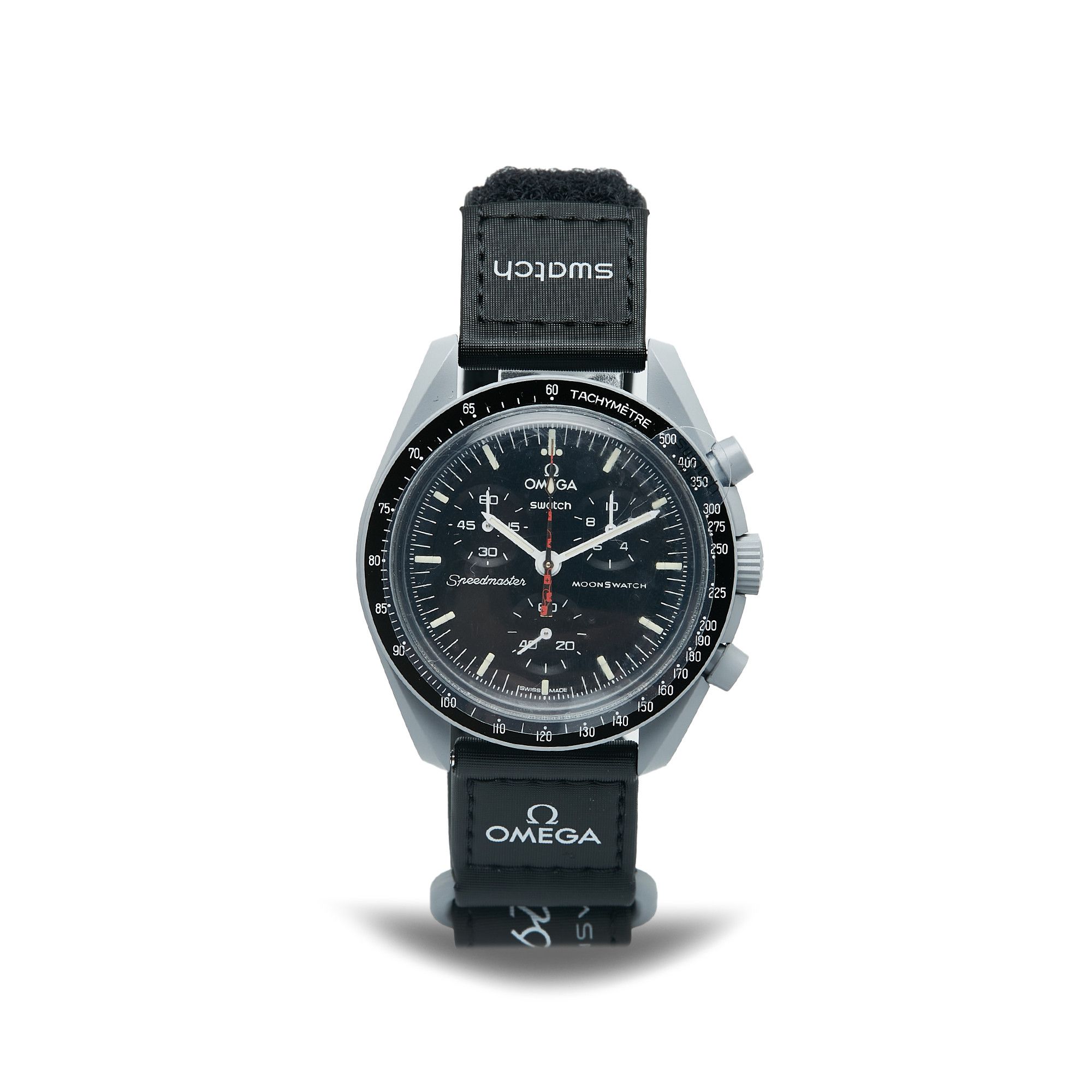 image of Omega X Swatch Quartz Bioceramic Moonswatch Mission To The Moon August in Black, Women's