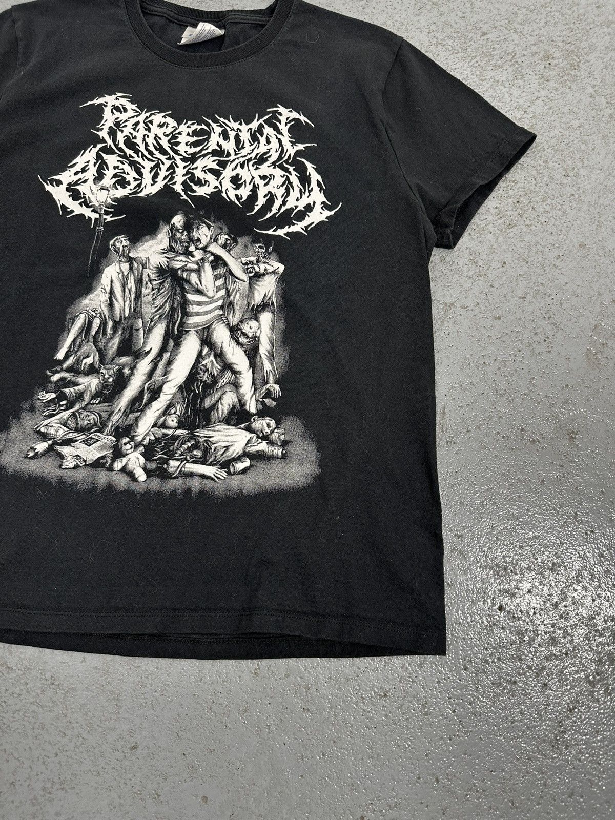 Band Tees Parental Advisory Brutal Death Metal Support Cannibalism Size M / US 6-8 / IT 42-44 - 6 Thumbnail