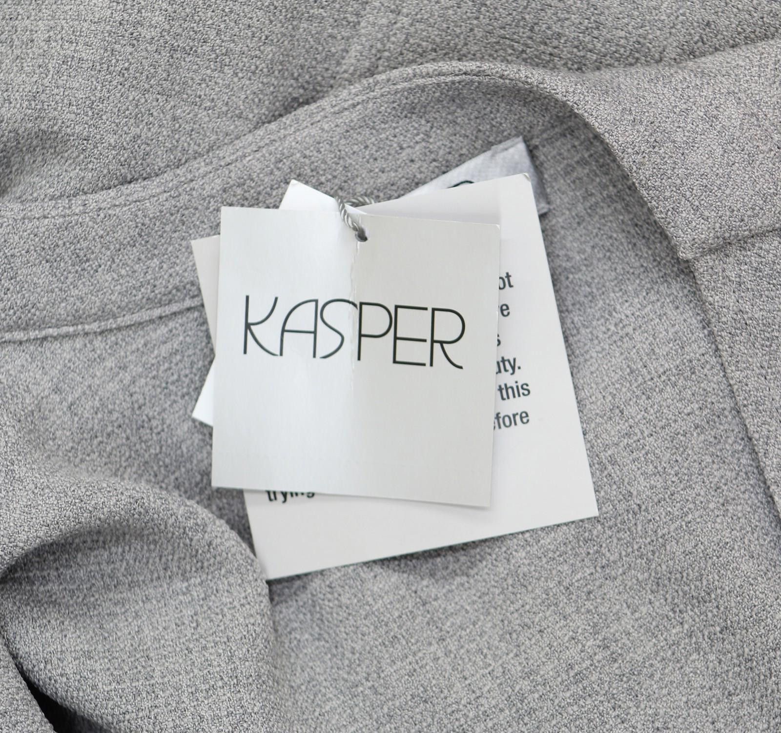 Other Kasper Draped Open Front Jacket 10909049 Pebble Gray Xl Size XL / US 12-14 / IT 48-50 - 3 Thumbnail