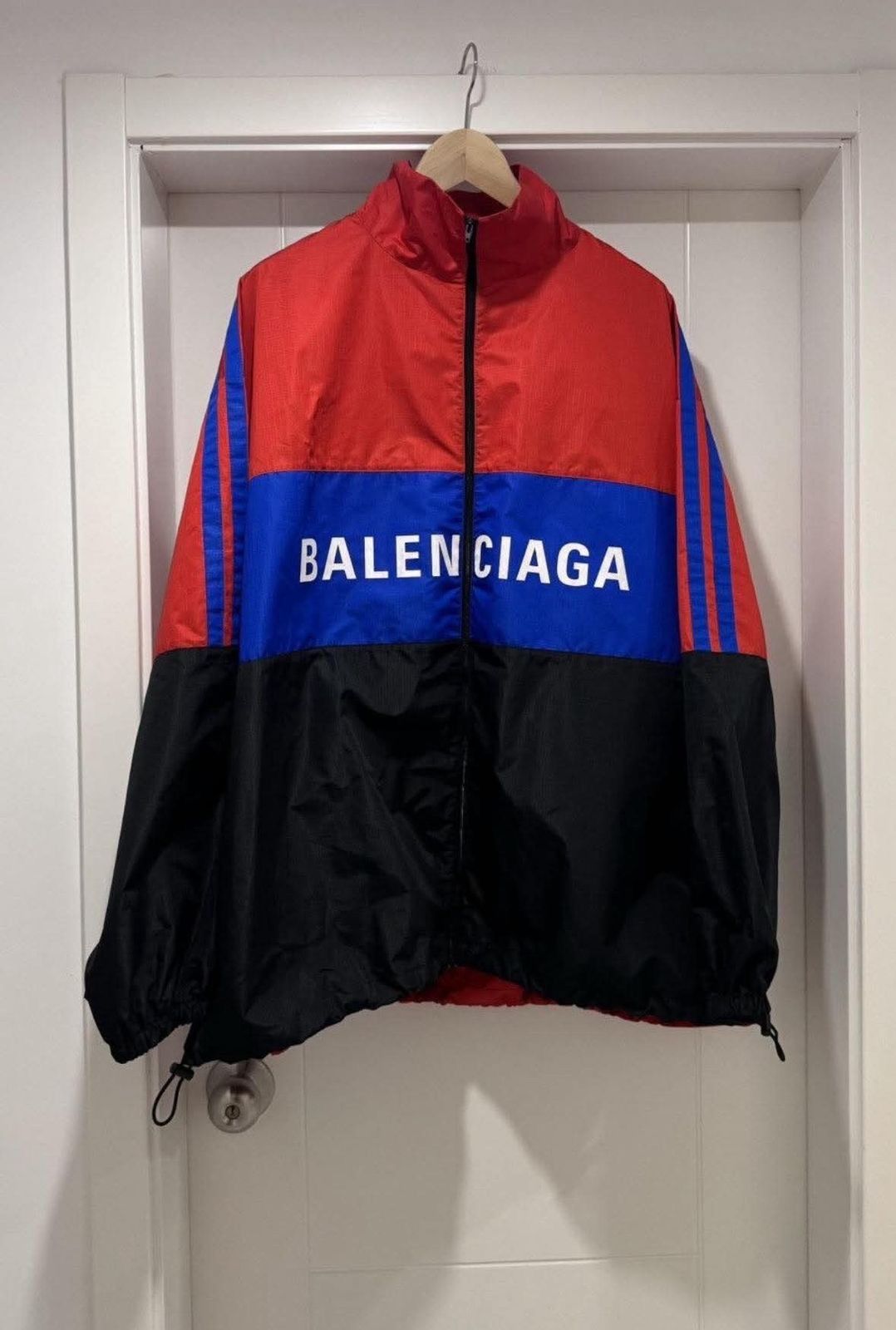Balenciaga Balenciaga Tricolor Logo Track Jacket - Oversized Fit Size US S / EU 44-46 / 1 - 1 Thumbnail