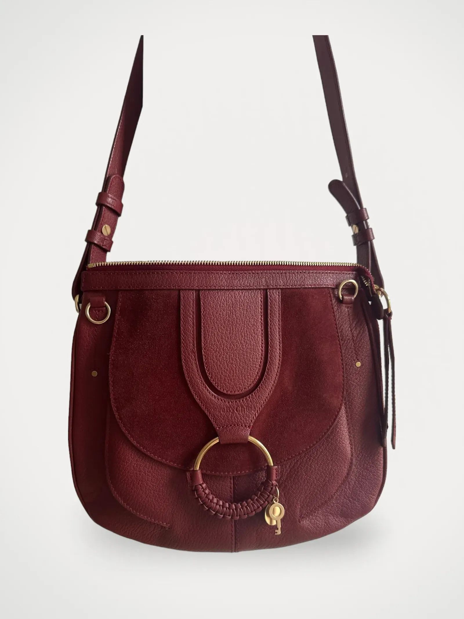 image of See By Chloe See By Chloé Hana Bucket Bag in Burgundy, Women's