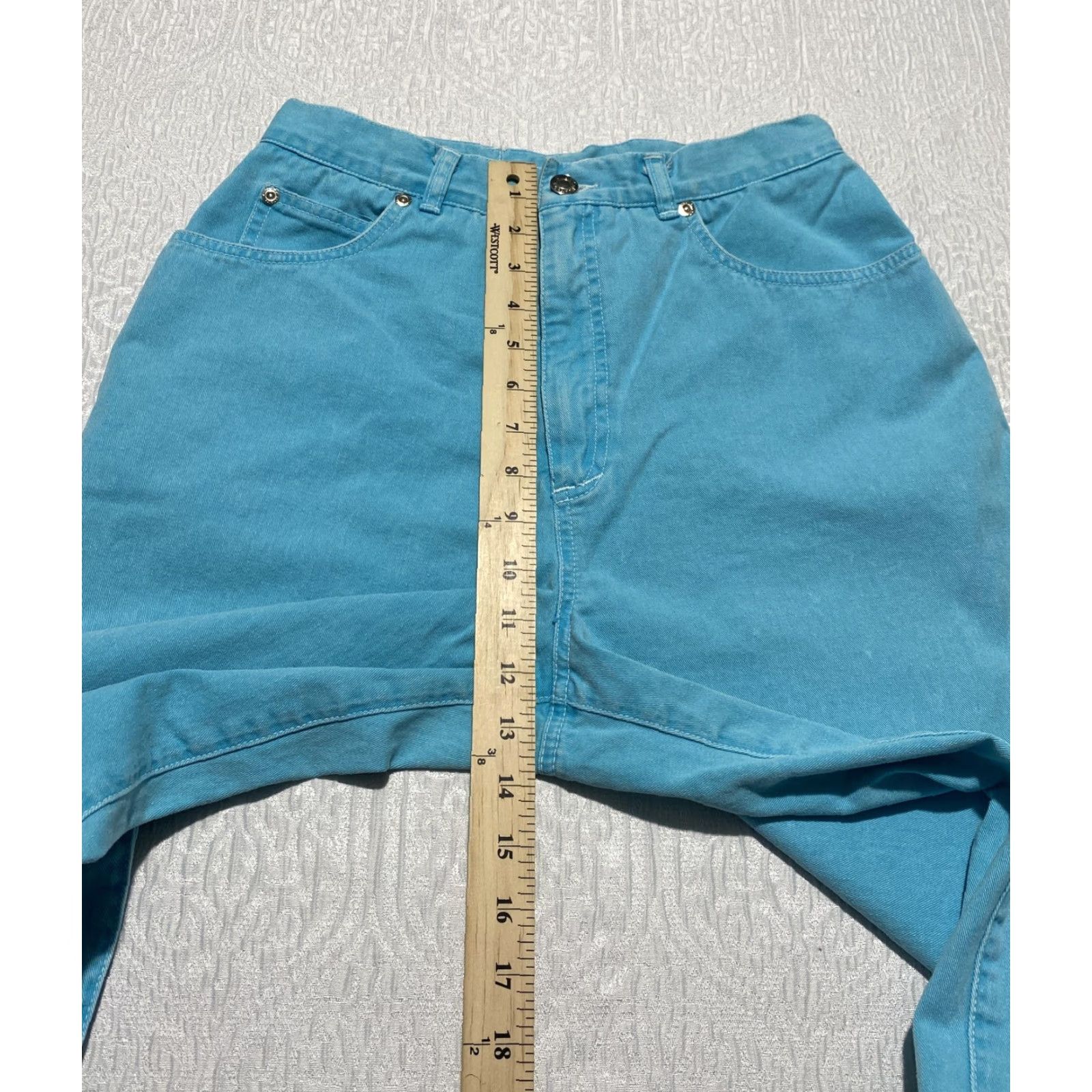 Vintage VINTAGE JH Collectibles Jeans Womens 10 Teal High Waisted Tapered Mom Denim 90s Size 32" / US 10 / IT 46 - 7 Thumbnail