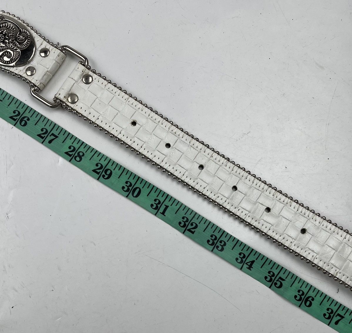 Japanese Brand rare design studded belt tc39 Size 34 - 5 Thumbnail