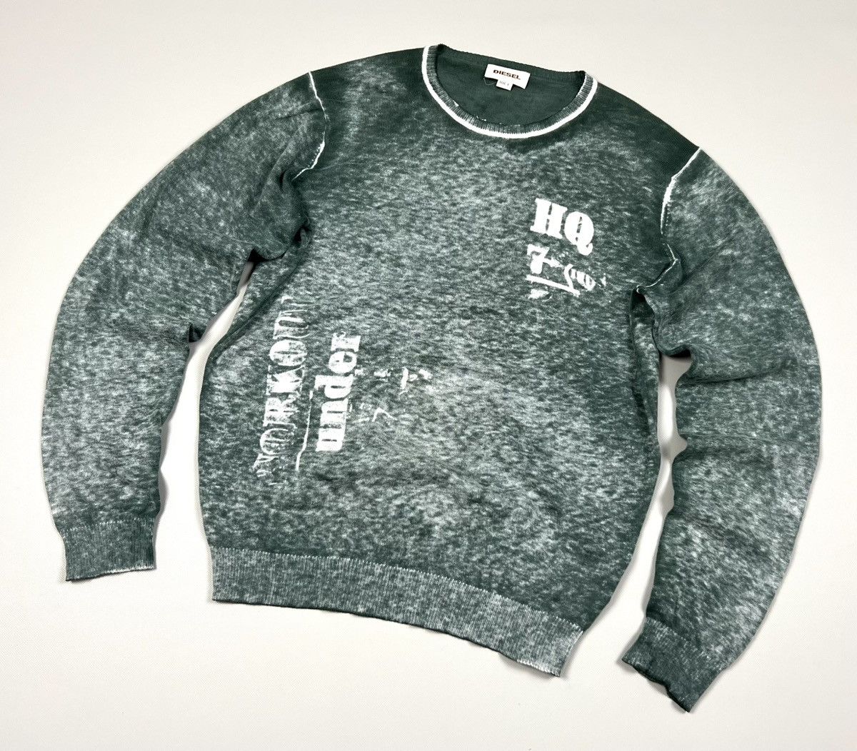 Diesel Rare Vintage Diesel Logo Cotton Casual Sweatshirt Size L Size US L / EU 52-54 / 3 - 2 Thumbnail