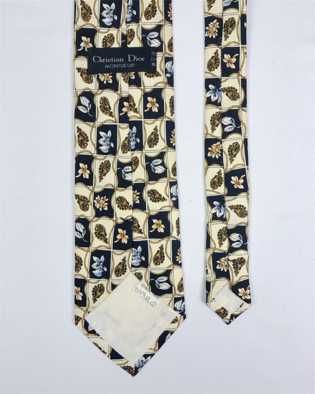 Christian Dior Monsieur × Vintage Rare Vintage Christian Dior Monsieur Silk Tie Size ONE SIZE - 4 Thumbnail