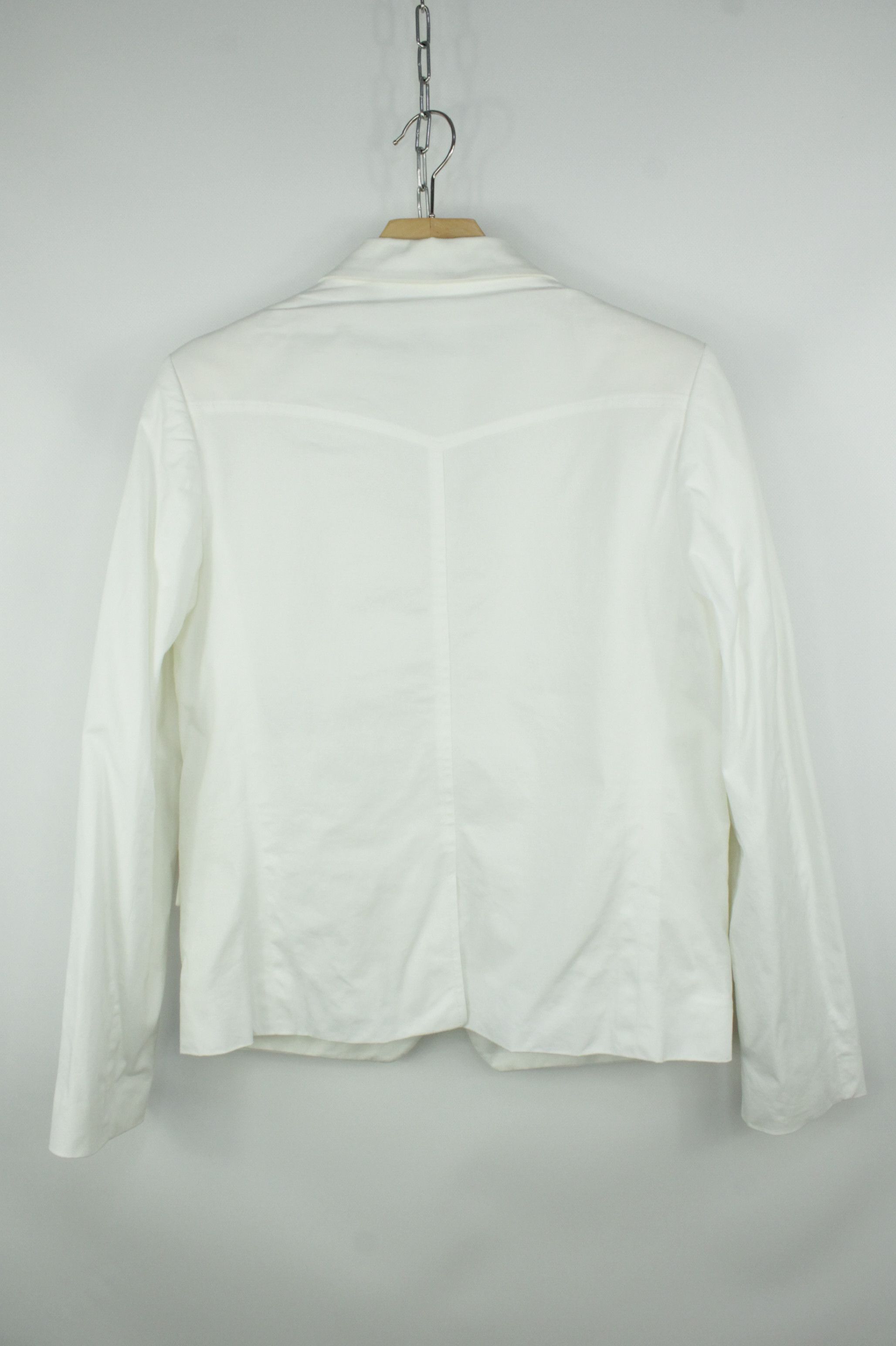 Gucci Gucci White Stretch Cotton Blazer Jacket Women's Size M / US 6-8 / IT 42-44 - 7 Thumbnail