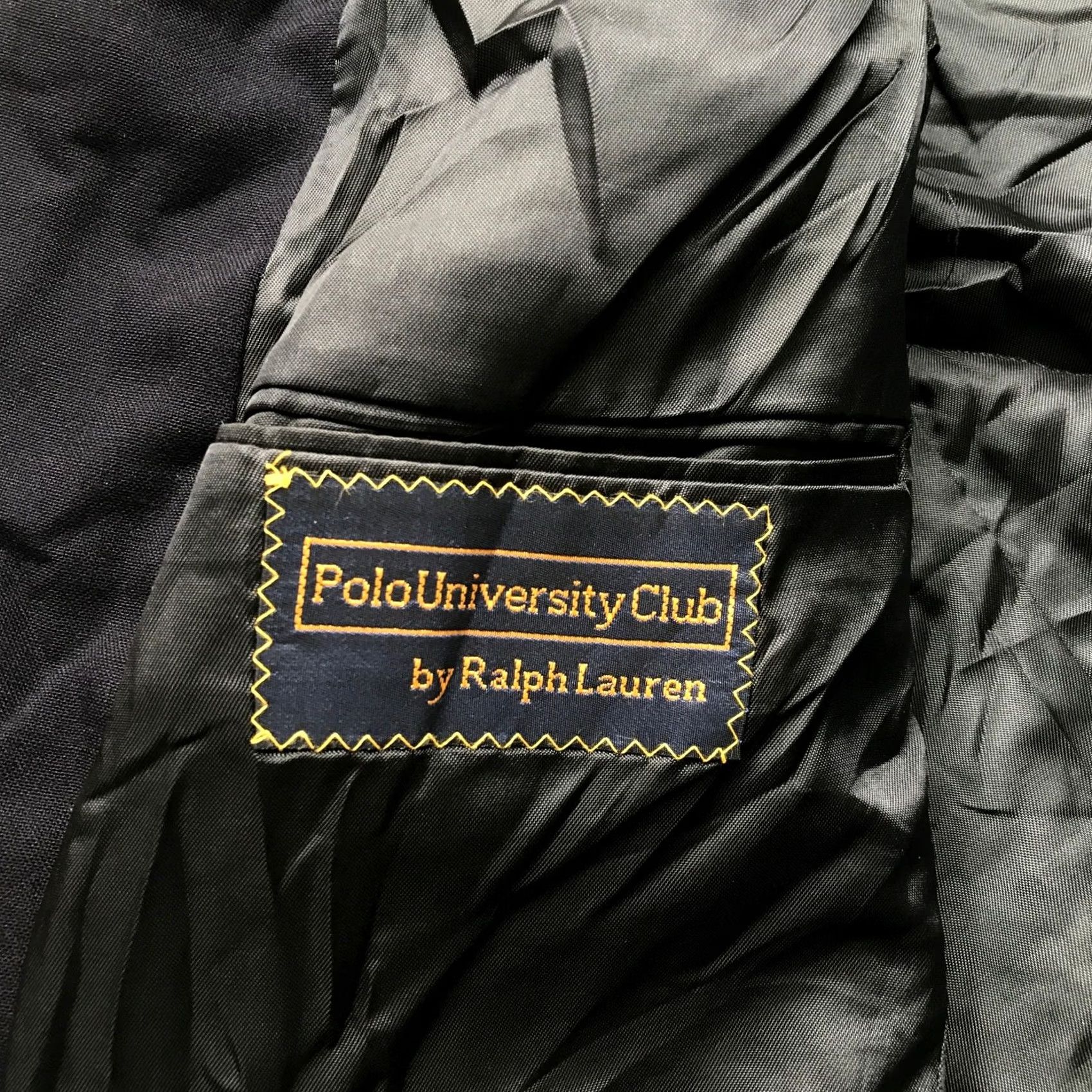 Ralph Lauren VINTAGE Ralph Lauren Polo University Coat Blazer Wool Navy Men L 44 in Solid Notch Lapel Button Pockets Lined 90s Preppy Cadet Formal Mens Size US L / EU 52-54 / 3 - 6 Thumbnail