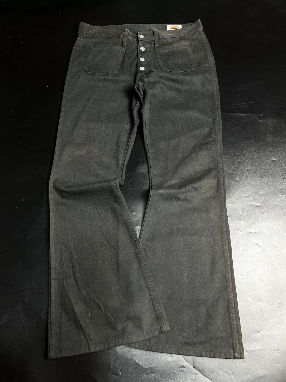 If Six Was Nine × Japanese Brand × Le Grande Bleu (L.G.B.) Super Flare Big John Distressed Jeans Size US 30 / EU 46 - 4 Thumbnail