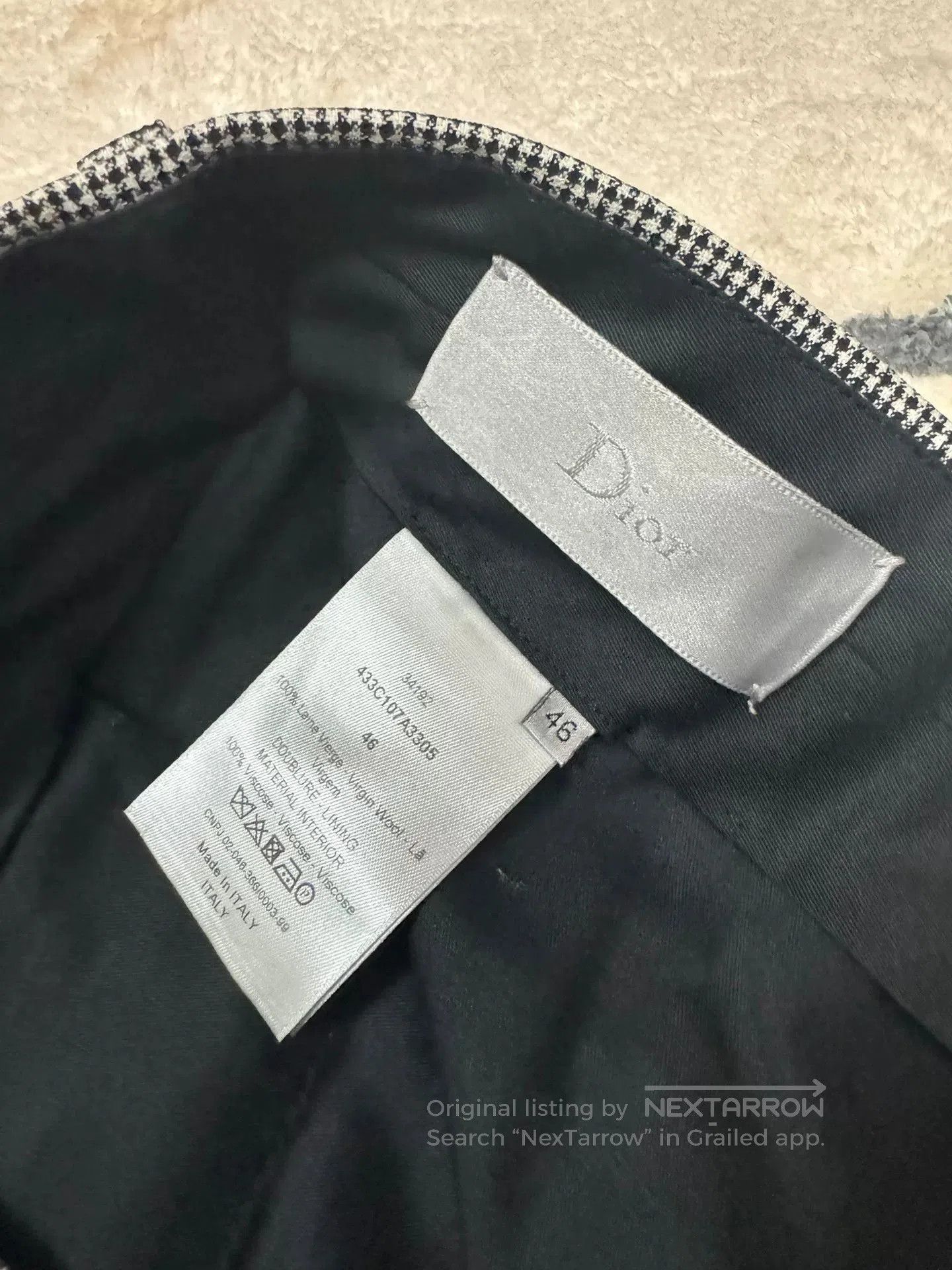 Dior Diorhomme Men's Houndstooth Trousers. Size US 30 / EU 46 - 3 Thumbnail