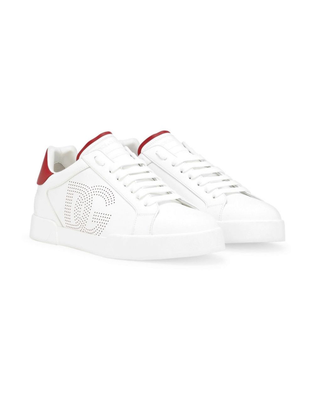 Dolce & Gabbana o1s22i1n0225 Low-Top Sneakers in White Red Size US 7 / EU 40 - 3 Thumbnail