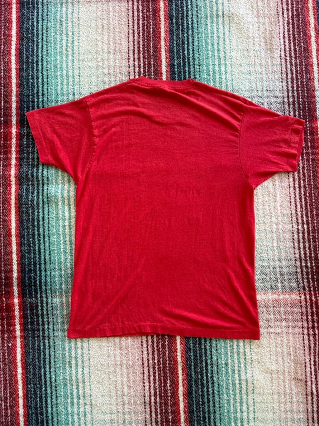 Vintage 70s RedHawks Flight Team Red Graphic Tee L Size US L / EU 52-54 / 3 - 3 Thumbnail