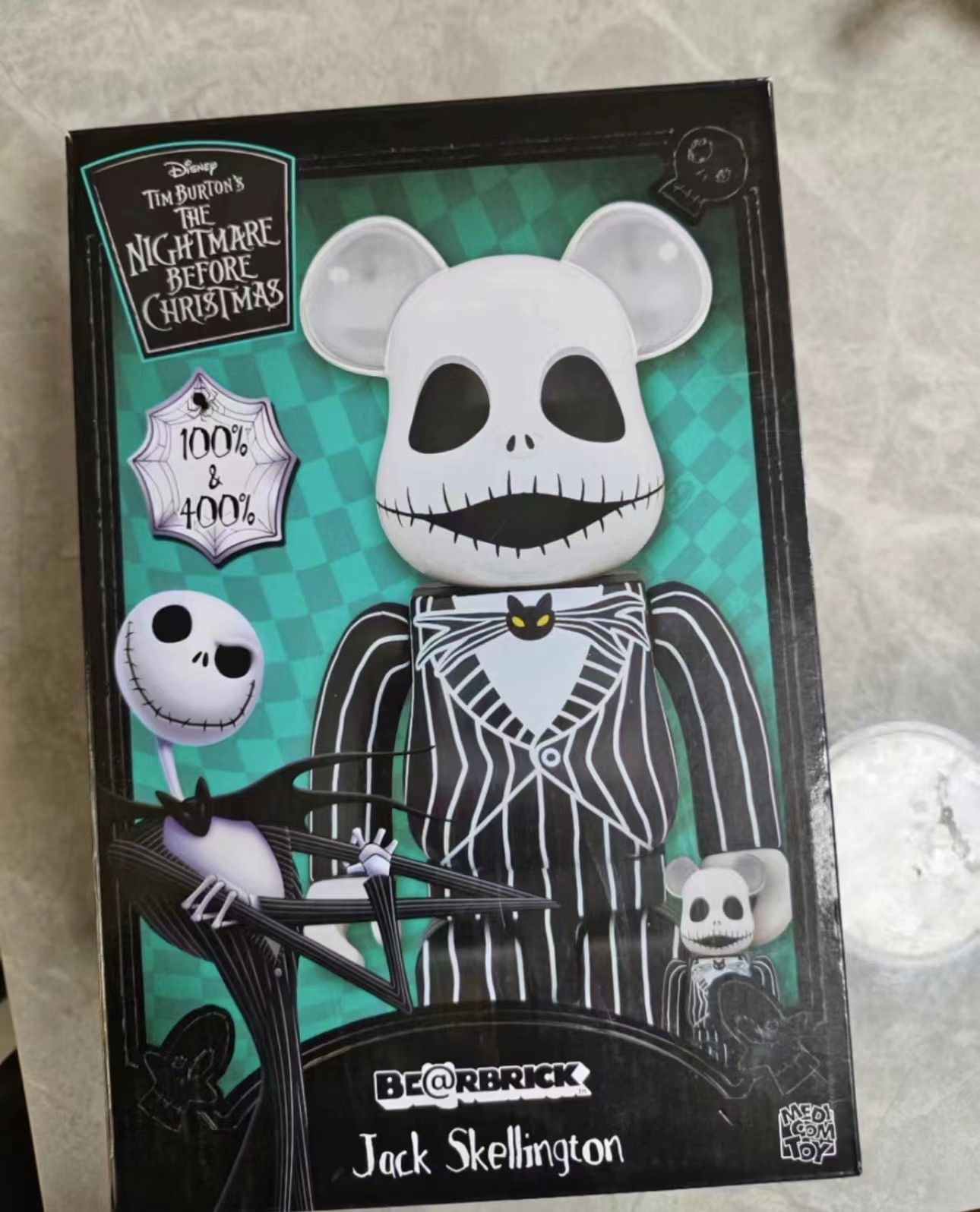 Japanese Brand Bearbrick Disney Jack Skellington 100% & 400% Set Size ONE SIZE - 2 Thumbnail