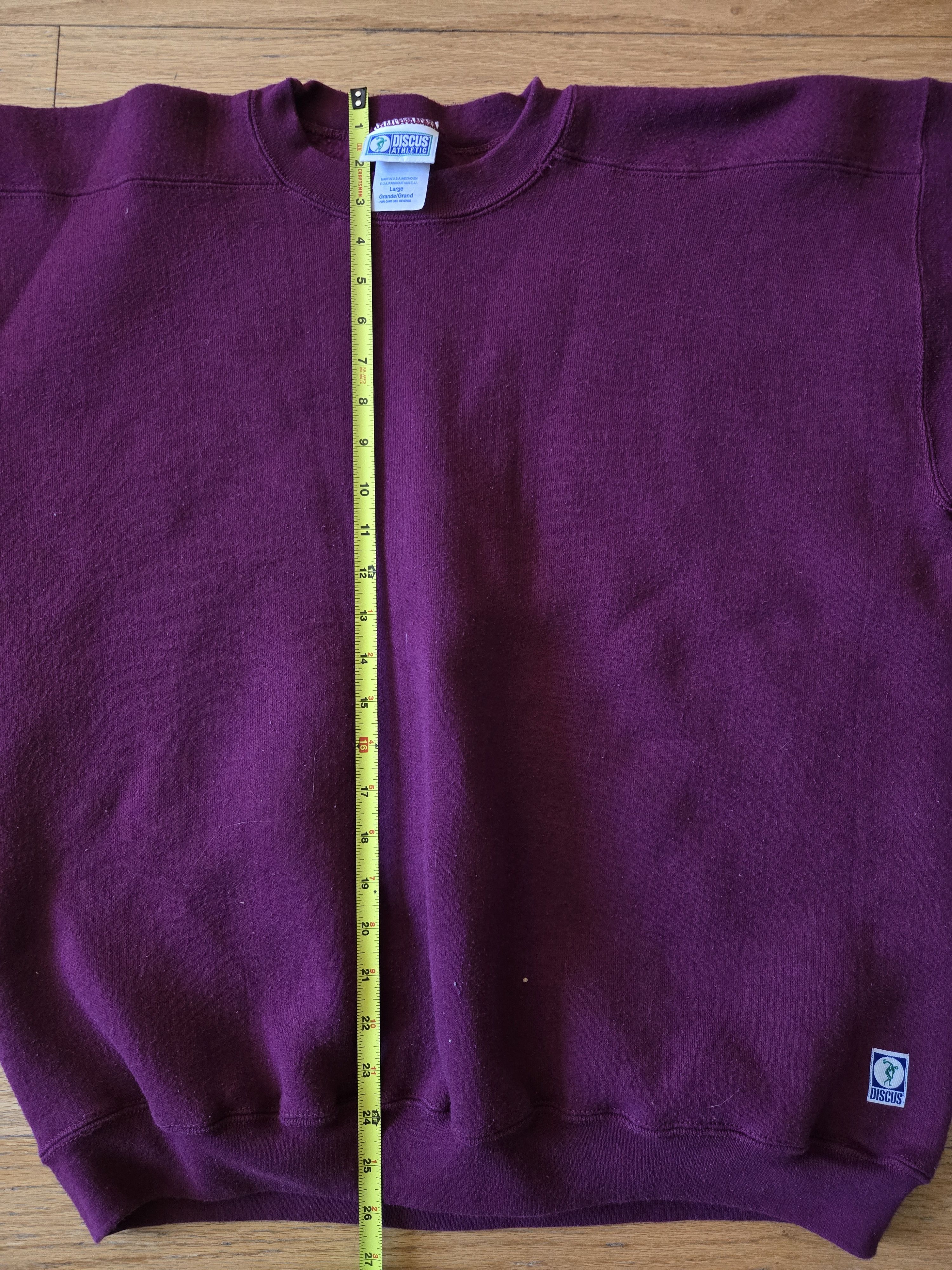 Vintage Vintage Discus Athletic Sweatshirt Maroon Made In USA Size US L / EU 52-54 / 3 - 5 Thumbnail