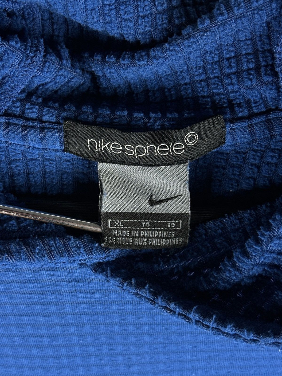 Nike Vintage Y2K Nike Sphere Waffle Fleece Thermal Hooded Sweat Size US XL / EU 56 / 4 - 4 Thumbnail