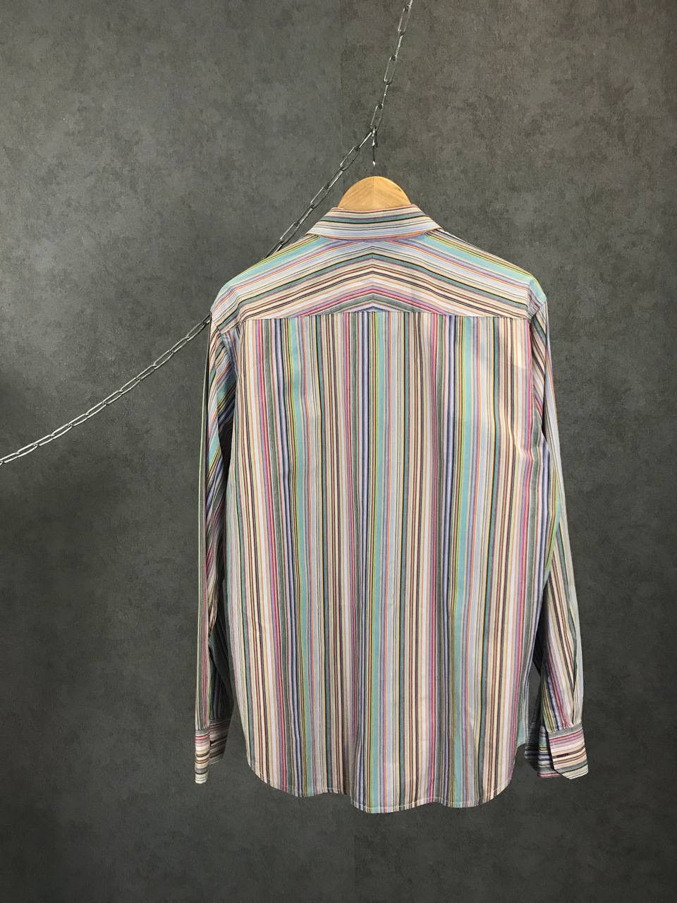 Paul Smith Paul Smith crazy designer multicolor striped shirt Size US XL / EU 56 / 4 - 7 Thumbnail