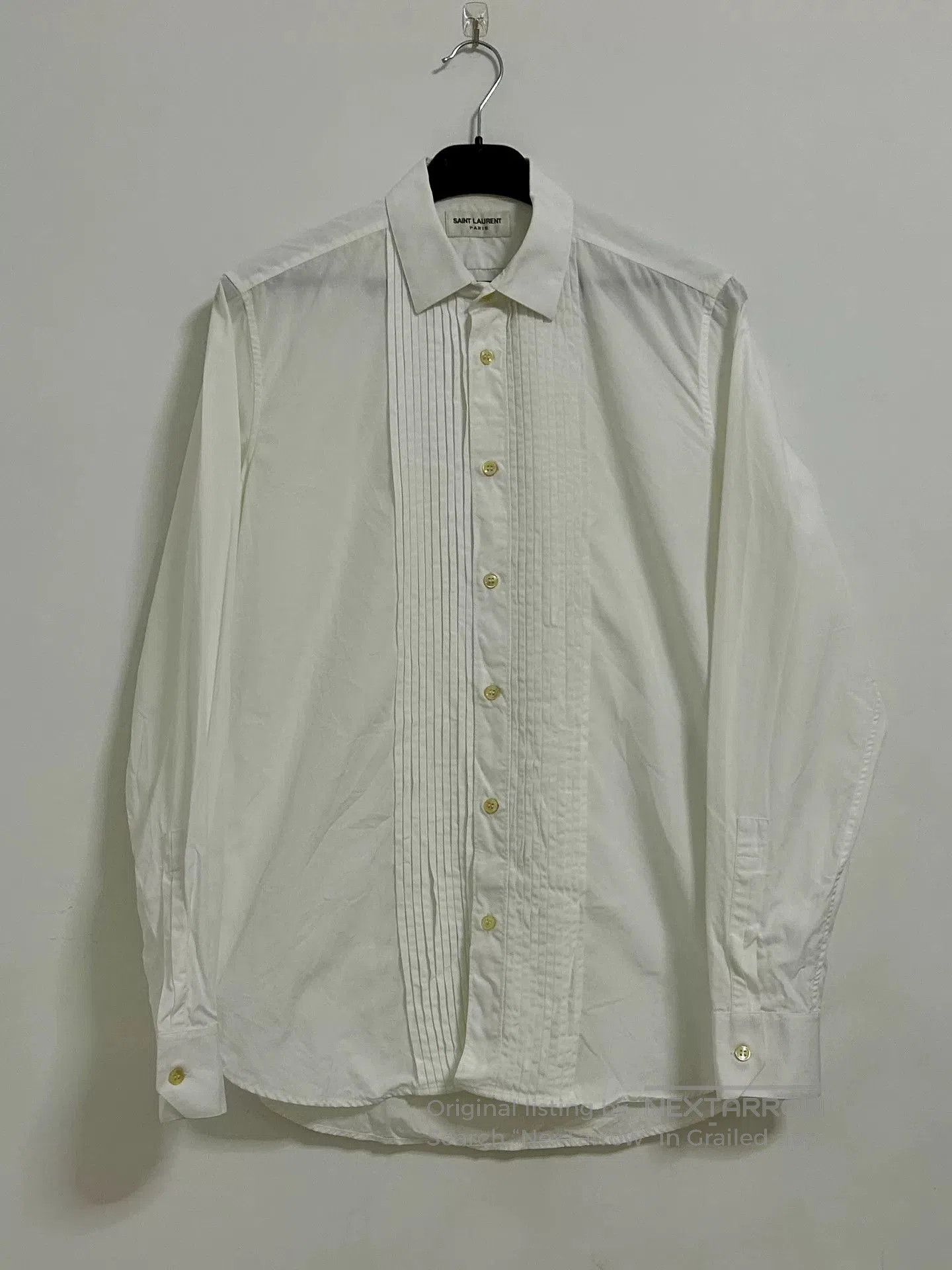 Saint Laurent Paris Saint Laurent Paris Hedi Slimane White Shirt. Size US M / EU 48-50 / 2 - 1 Thumbnail
