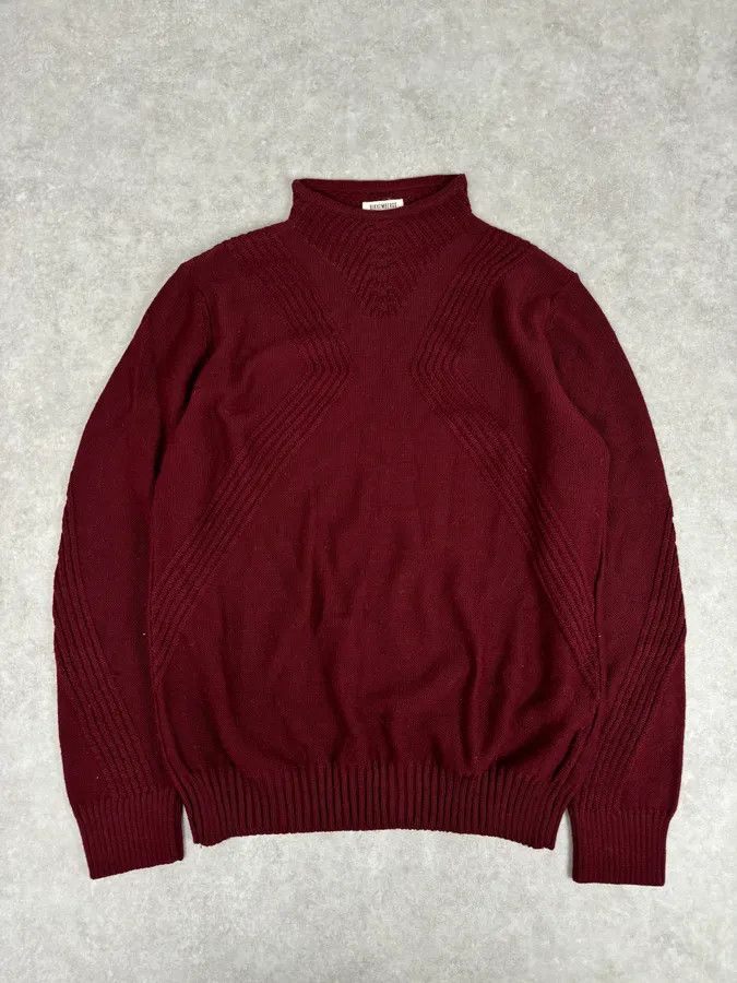 Dirk Bikkembergs 2010s Bikkembergs Burgundy Wool Turtleneck Sweater Size US M / EU 48-50 / 2 - 1 Thumbnail