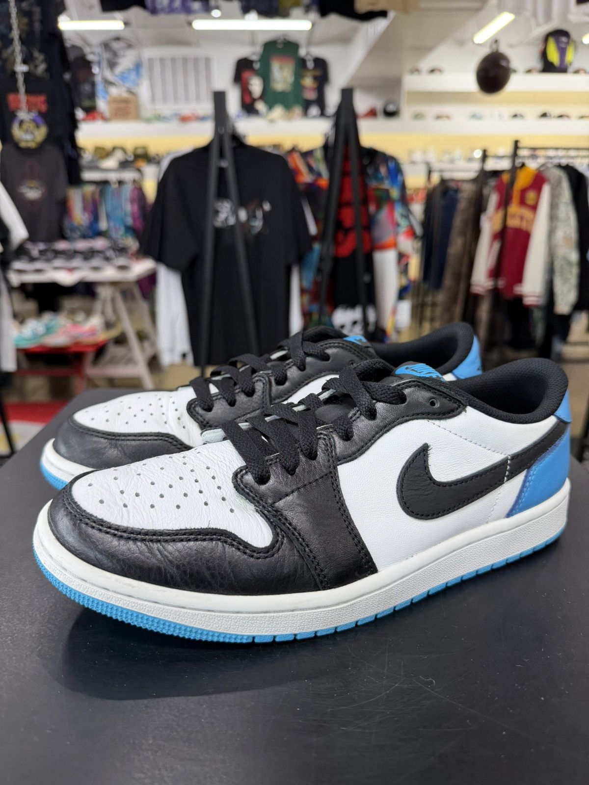 Jordan Brand Jordan 1 Low Black Dark Powder Blue Size 8.5 (2022) Size US 8.5 / EU 41-42 - 1 Thumbnail