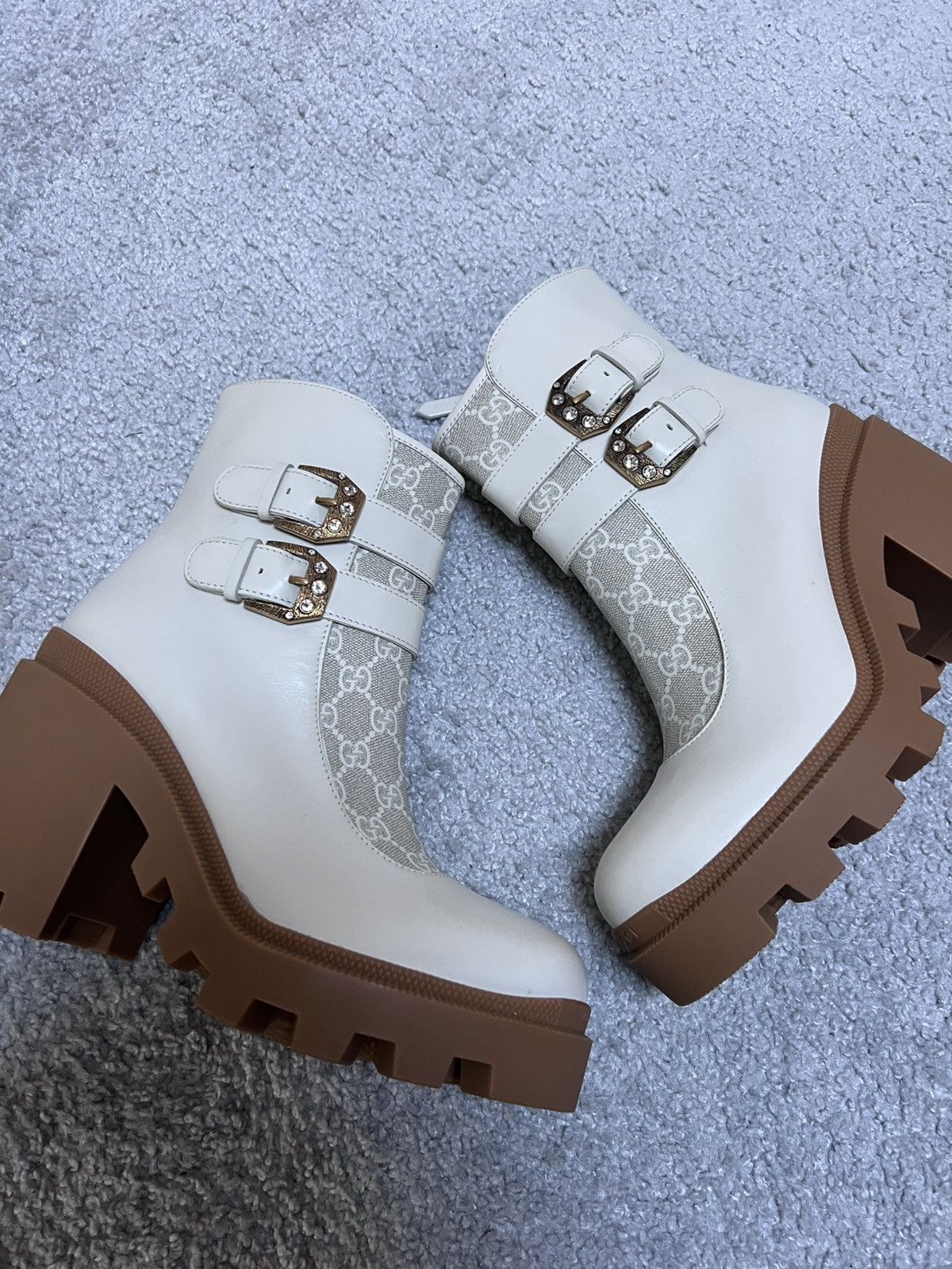 Gucci Gucci Kensington Double Buckle Monogram Boots Size 39 Size US 8 / IT 38 - 6 Thumbnail