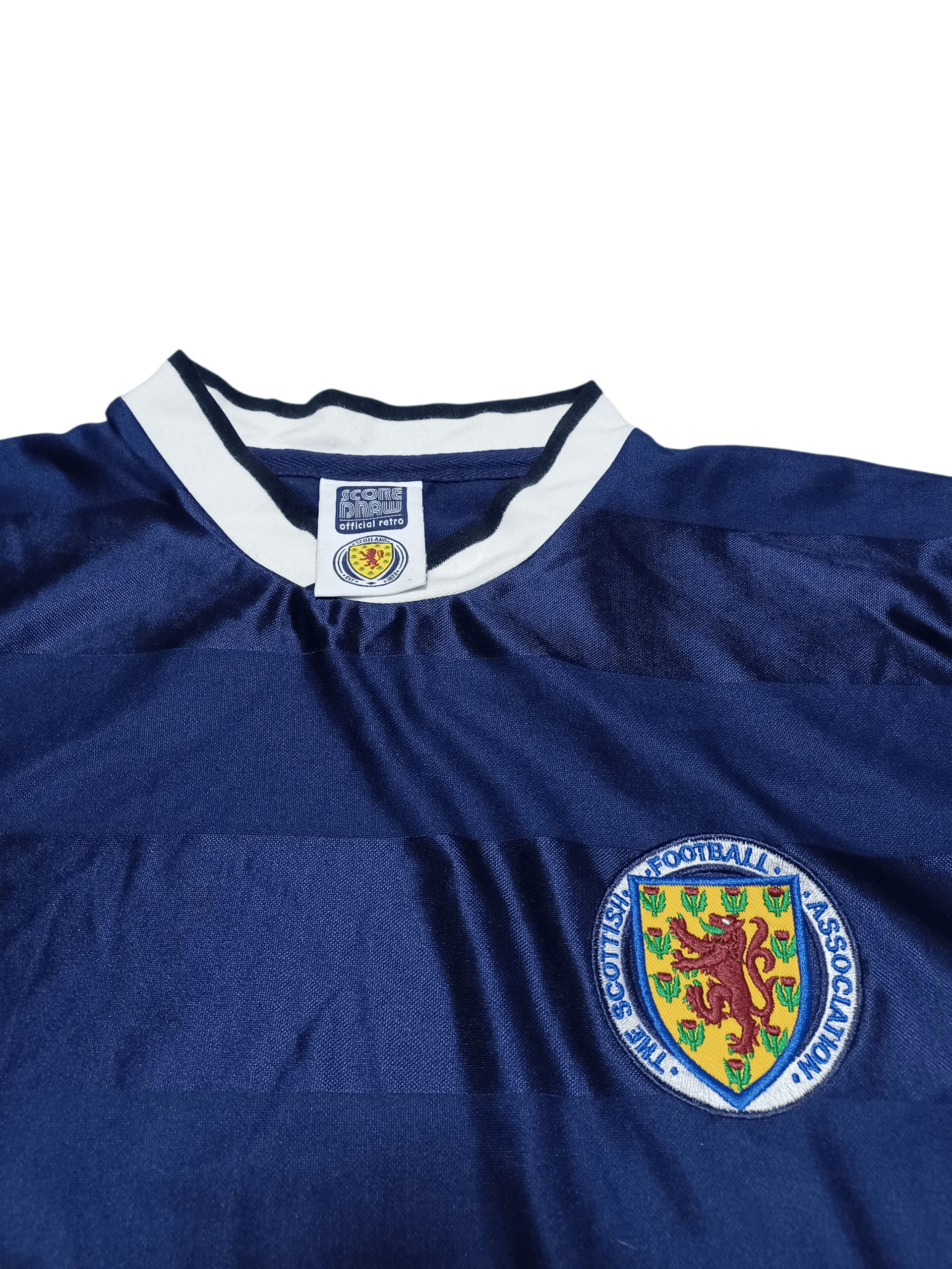 Other SCOTLAND VINTAGE SCORE DRAW SOCER JERSEY BLOKECORE Size US L / EU 52-54 / 3 - 2 Thumbnail