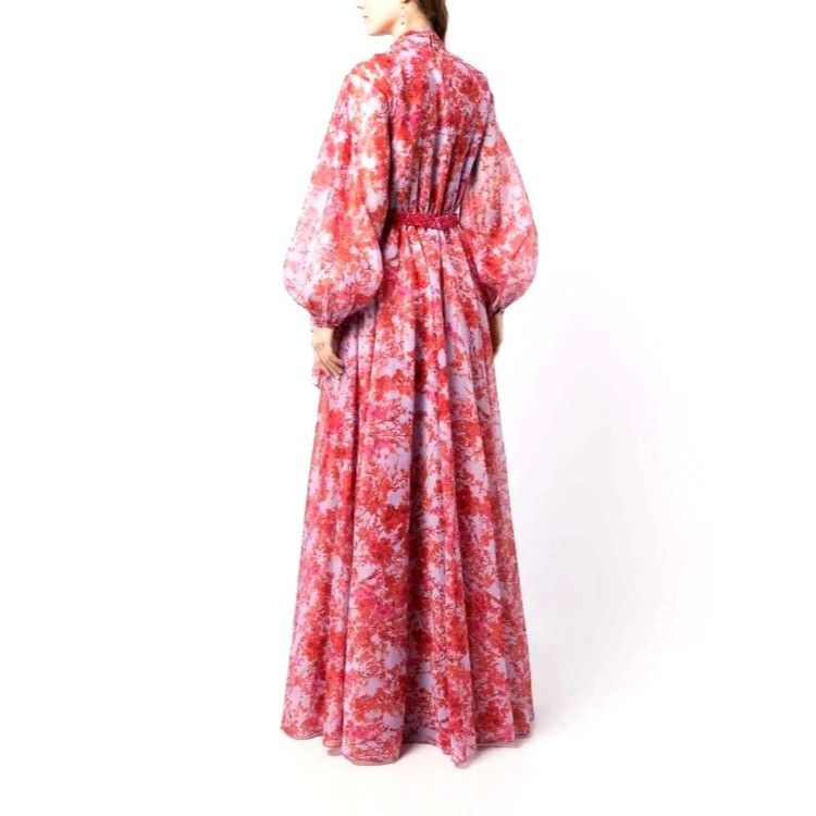 Sachin & Babi Sachin & Babi Cinzia Printed Organza Gown Amaranth Spray Ful Size XS / US 0-2 / IT 36-38 - 6 Thumbnail