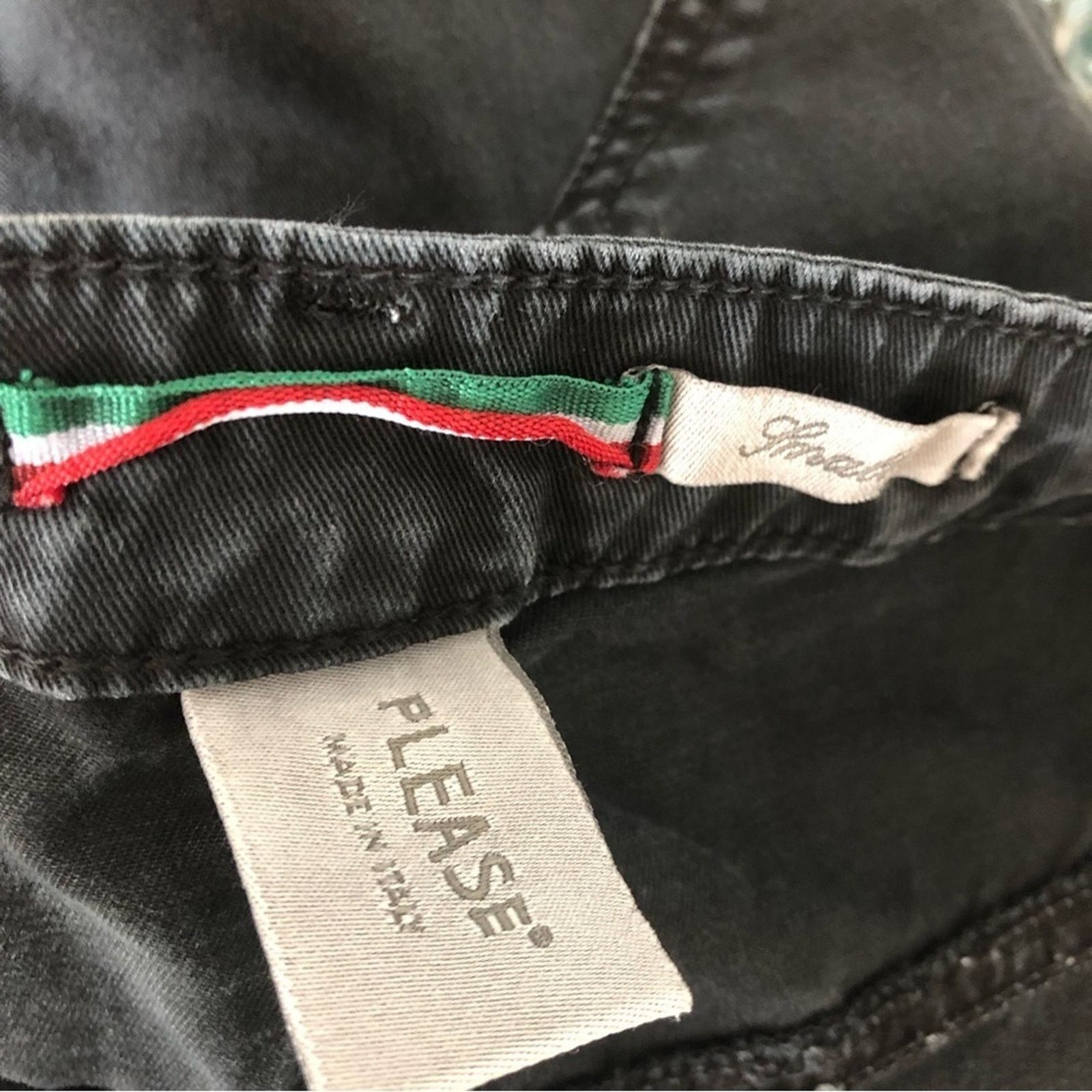 Other Please Made in Italy Black Denim Straight Leg Mid Rise Jeans Size 27" / US 4 / IT 40 - 11 Thumbnail