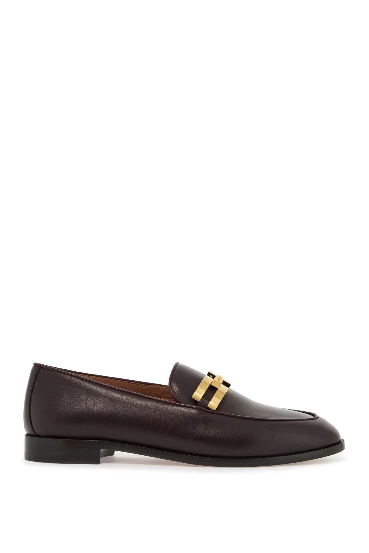 Aquazzura o1s22i1n0125 Brandi Smooth Leather Loafers in Dark Purple Size US 11 / IT 41 - 2 Thumbnail