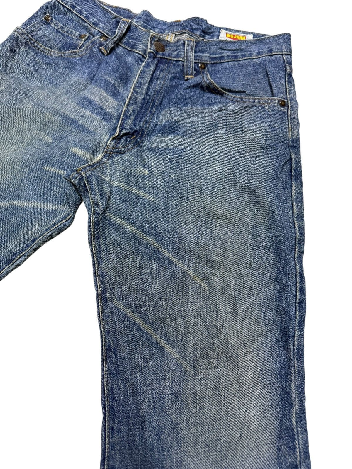 Big John Vintage 80s Big John Flared Stacked Distressed Denim Size US 28 / EU 44 - 5 Thumbnail
