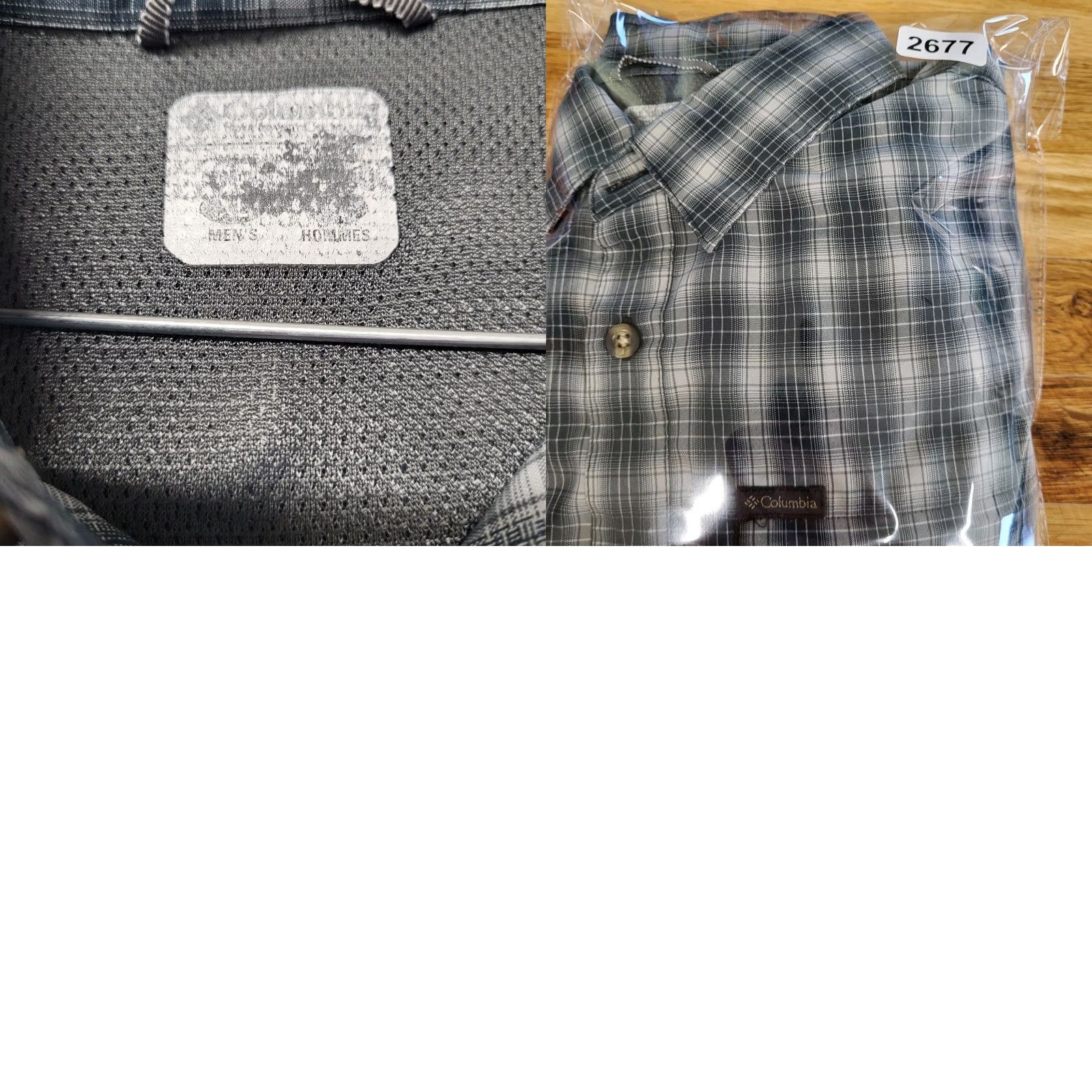 Vintage Columbia Shirt Mens XL Black Gray Plaid Lightweight Pockets Omni-Shield Button Size US XL / EU 56 / 4 - 8 Thumbnail