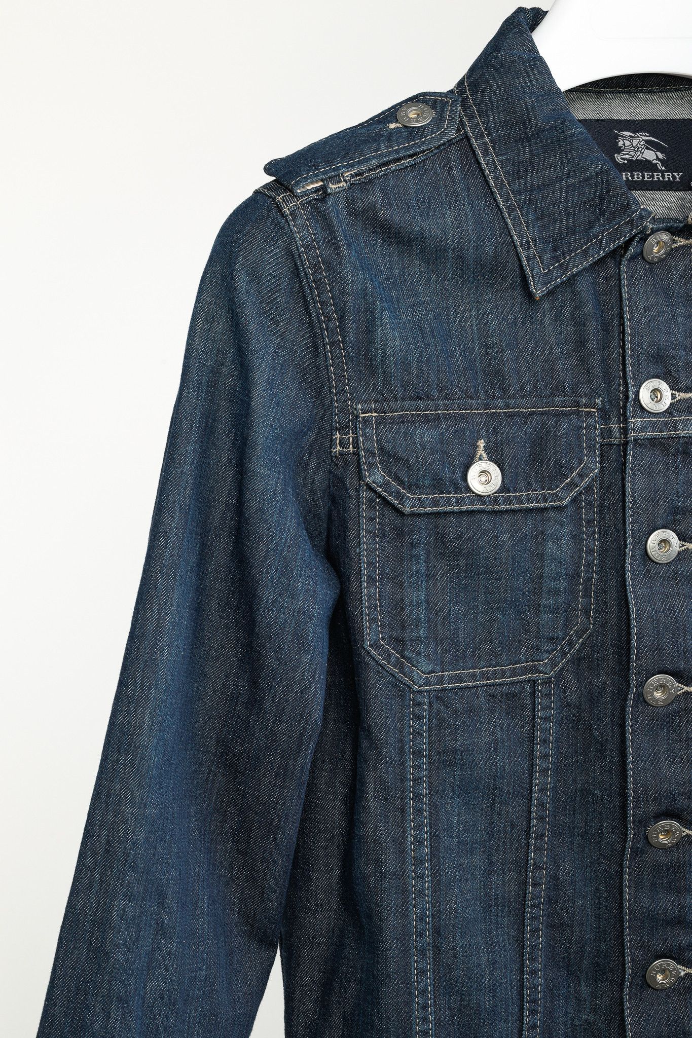 Burberry Burberry Check-Cuff Buttoned Denim Jacket Size XS / US 0-2 / IT 36-38 - 14 Thumbnail