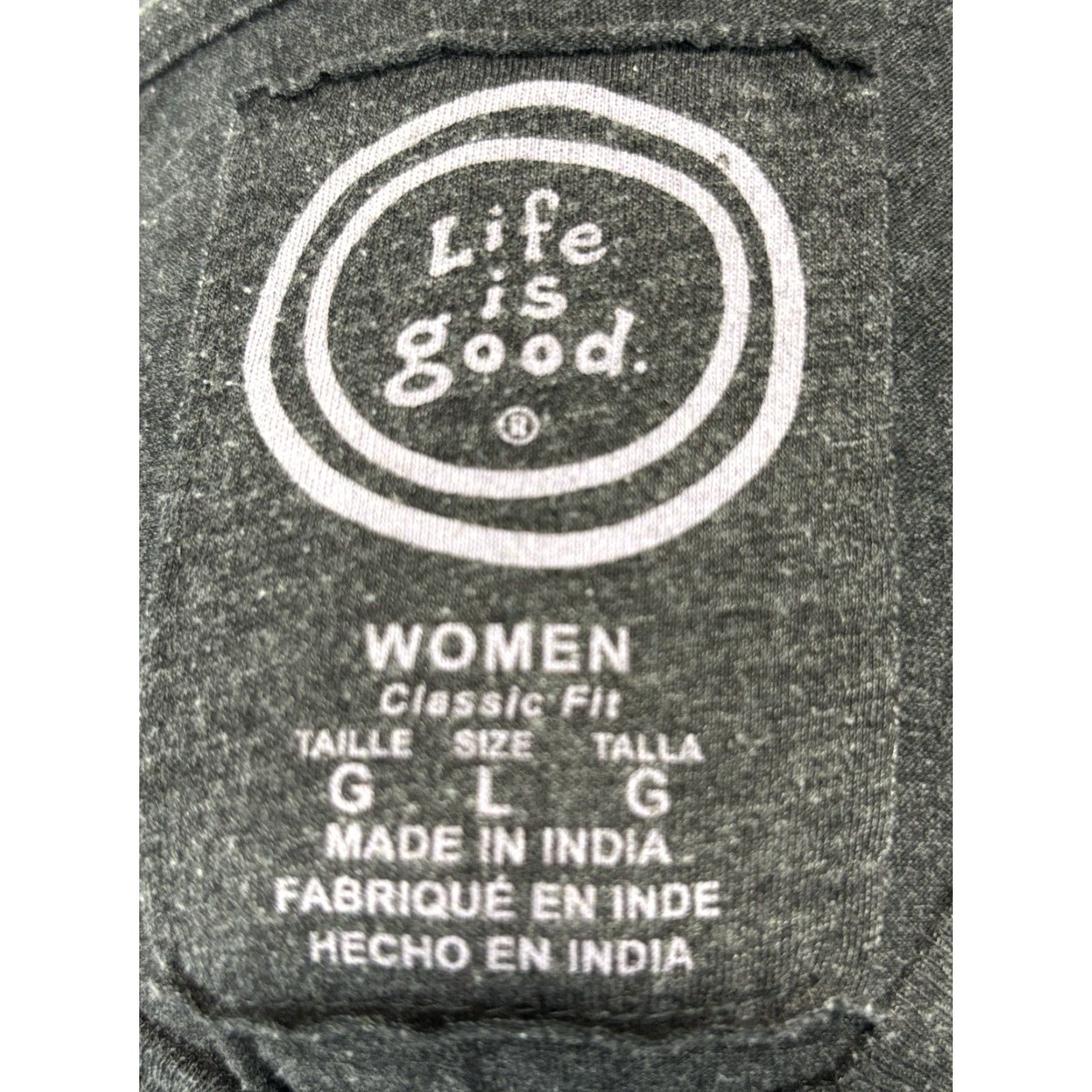 Life is Good VINTAGE? No. Life Is Good Shirt | T-Shirt | Women | Large | Gray | V-Neck | Graphic Get Out There Hiking | Short Sleeve | Cotton Blend Size L / US 10 / IT 46 - 7 Thumbnail
