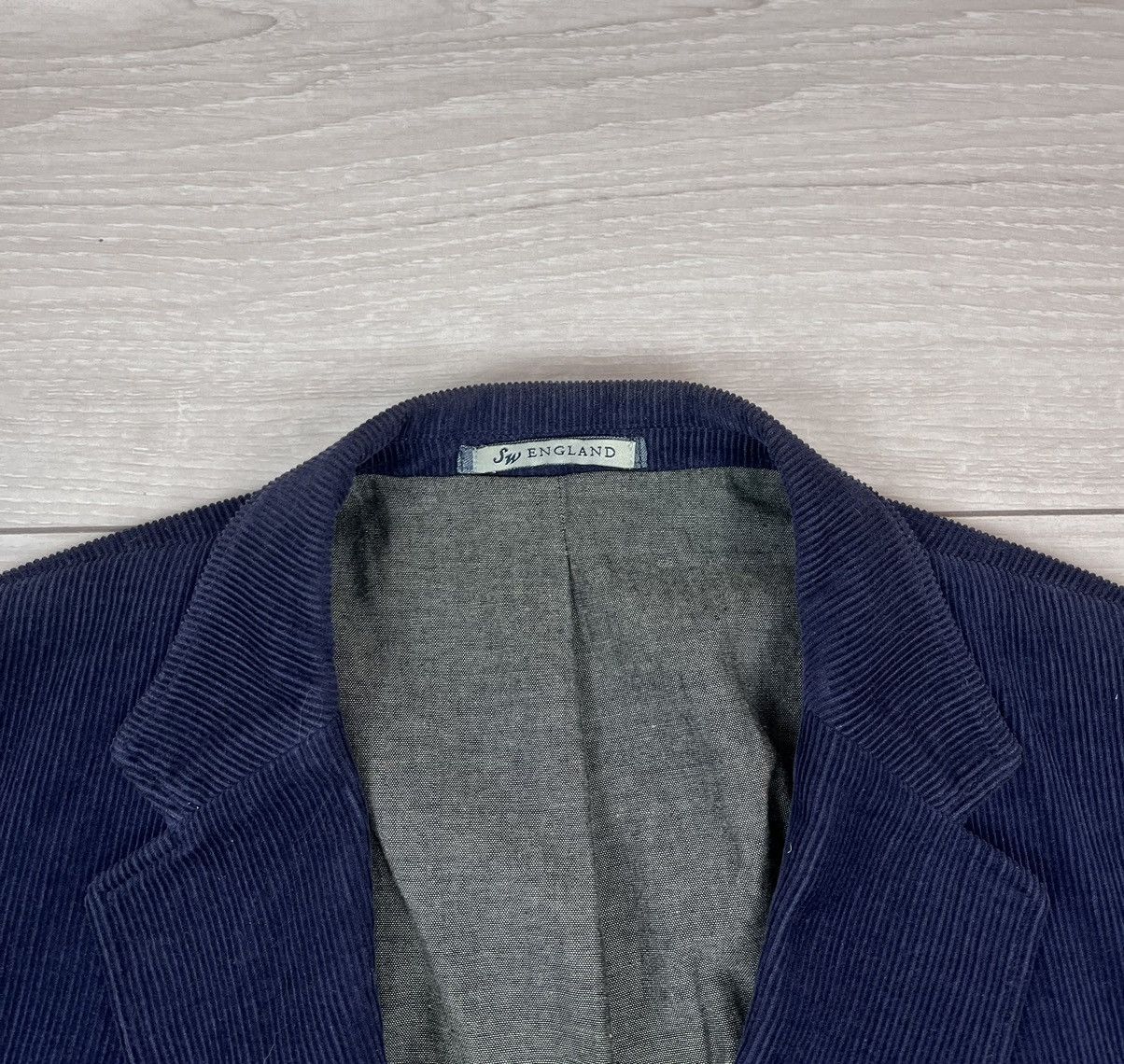 Designer Samuel Windsor England Blue Corduroy Blazer Jacket Size US XL / EU 56 / 4 - 6 Thumbnail