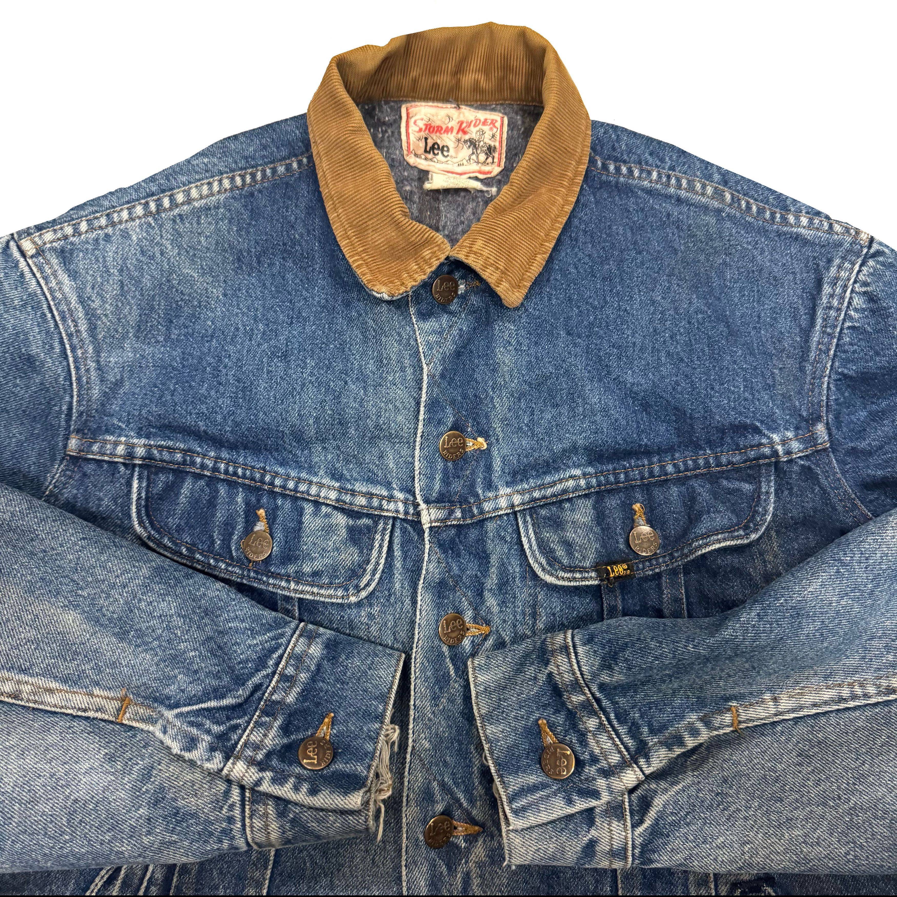 Lee × Vintage VTG Faded 70s Lee Storm Rider Blanket Lined Denim Jacket 40R Size US M / EU 48-50 / 2 - 3 Thumbnail