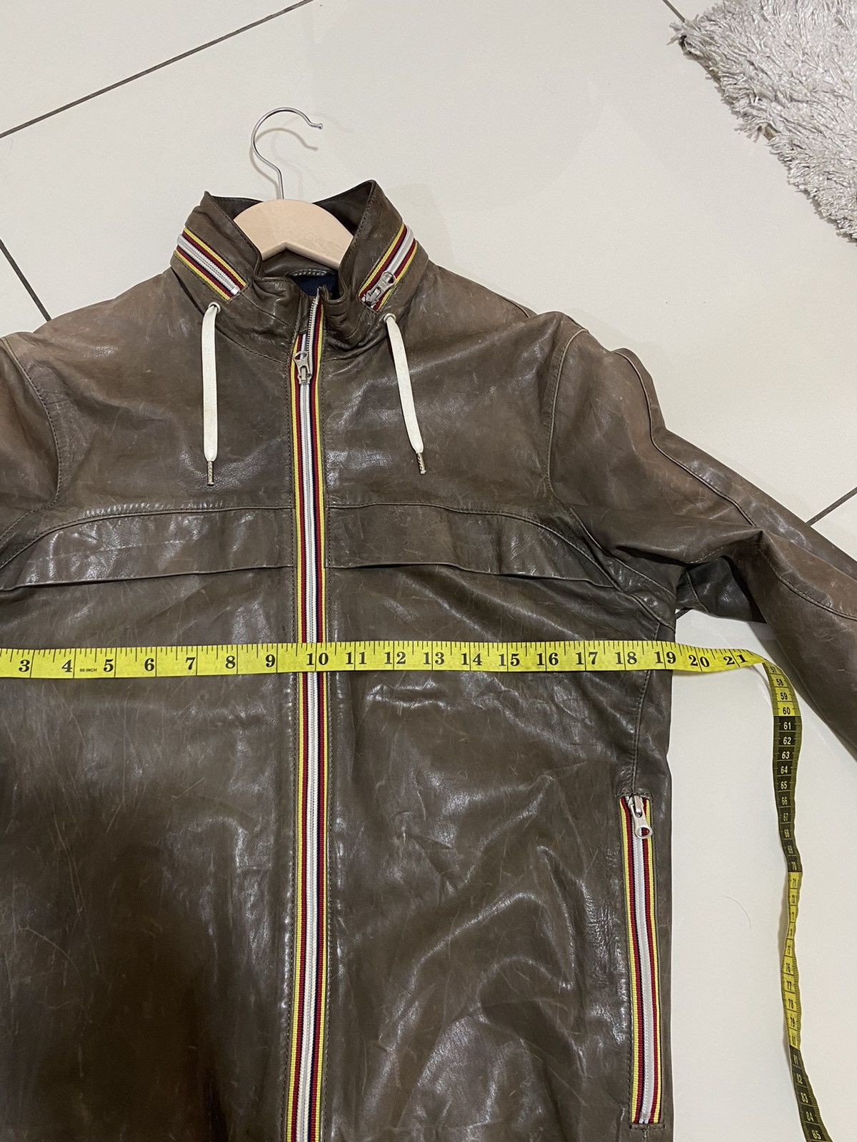 Designer × Vintage Gold Bunny Mens Leather Biker Motorcycle Bomber Jacket Italy Size US S / EU 44-46 / 1 - 15 Thumbnail