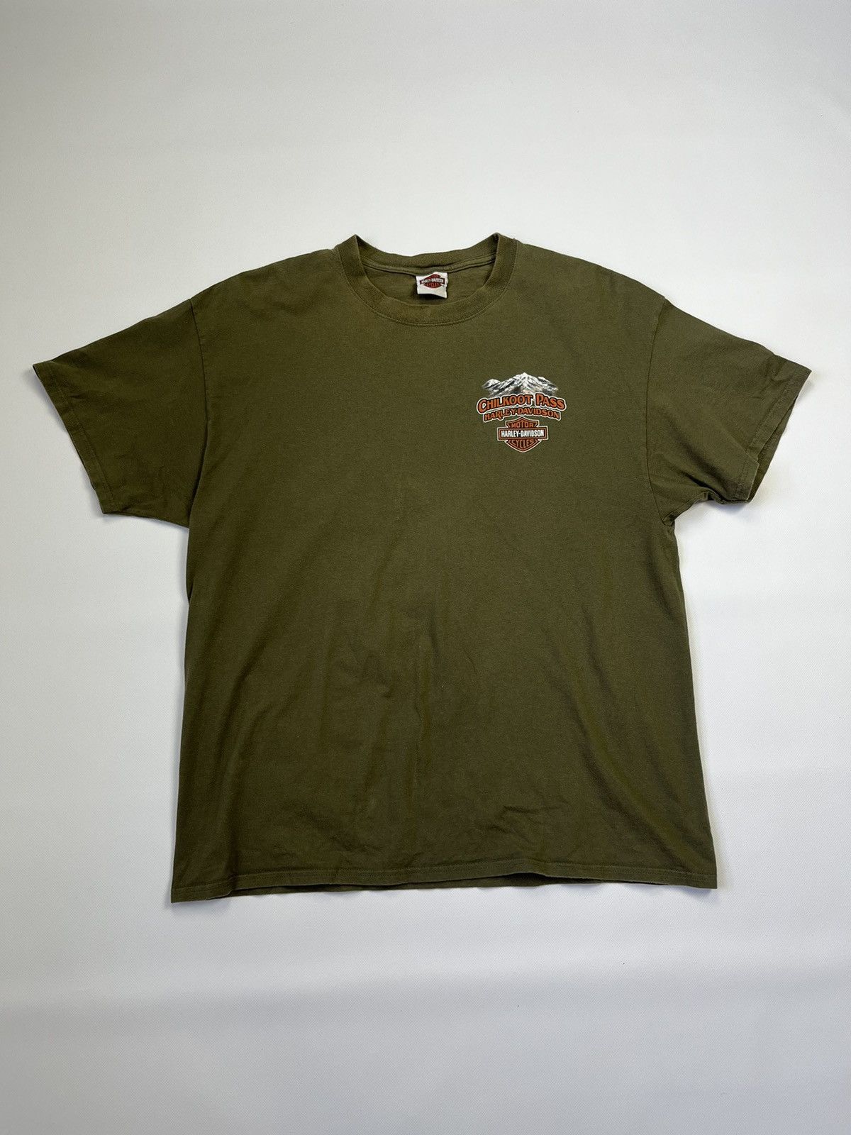 Harley Davidson × Vintage Harley Davidson Skagway Alaska Motorcycles Moto Tee Shirt Size US XL / EU 56 / 4 - 2 Thumbnail