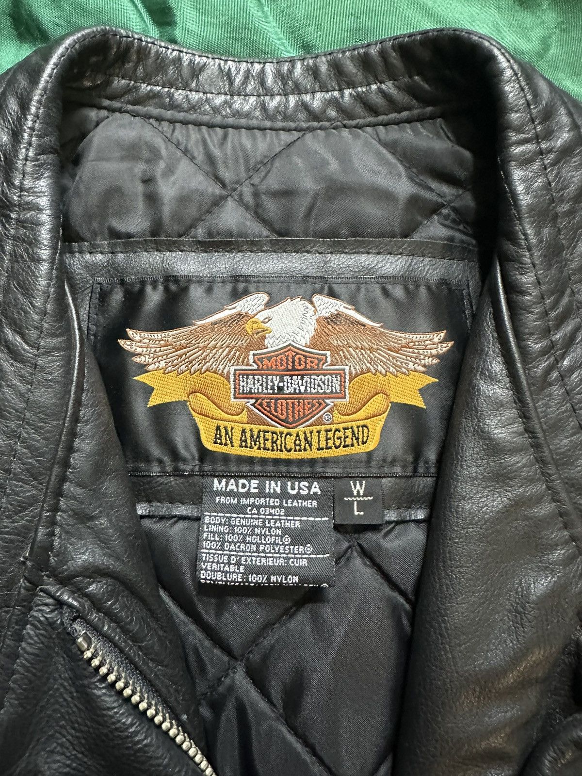 Harley Davidson VTG Harley Davidson Leather Motorcycle Jacket Size L / US 10 / IT 46 - 3 Thumbnail