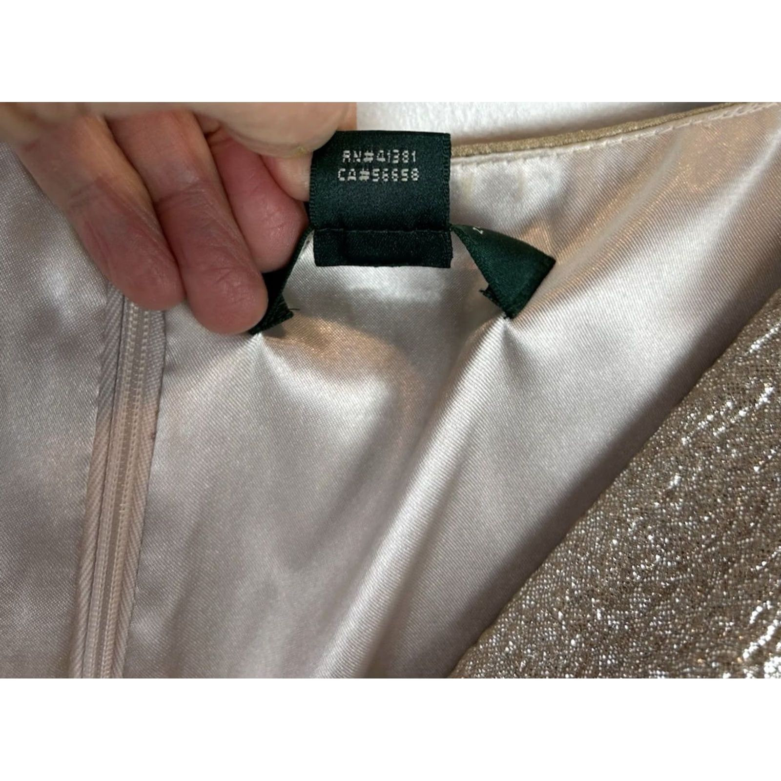 Ralph Lauren Ralph Lauren Cocktail Dress Womens 8 Metallic White Gold Event Holiday Size M / US 6-8 / IT 42-44 - 6 Thumbnail