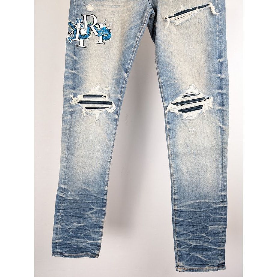 Amiri o1rshd1 Dragon MX1 Jeans in Vintage Indigo Size US 36 / EU 52 - 4 Thumbnail